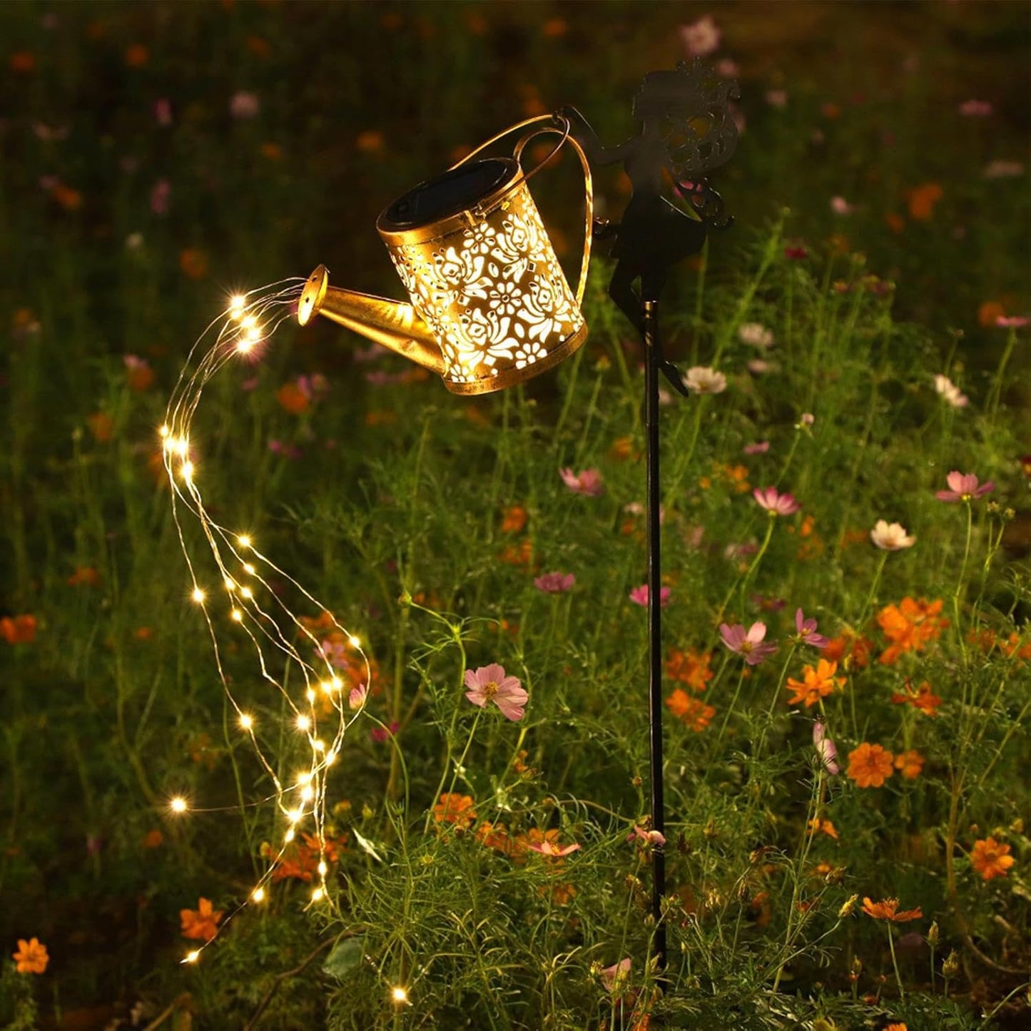 Solar Garden Lights, LED Christmas Outdoor Decor, Waterproof Metal Fairy Advantage, Retro Lighting Set for Yard, Decorative Pathway Lamps with Energy Saving, Landscape Illumination for Home Patio