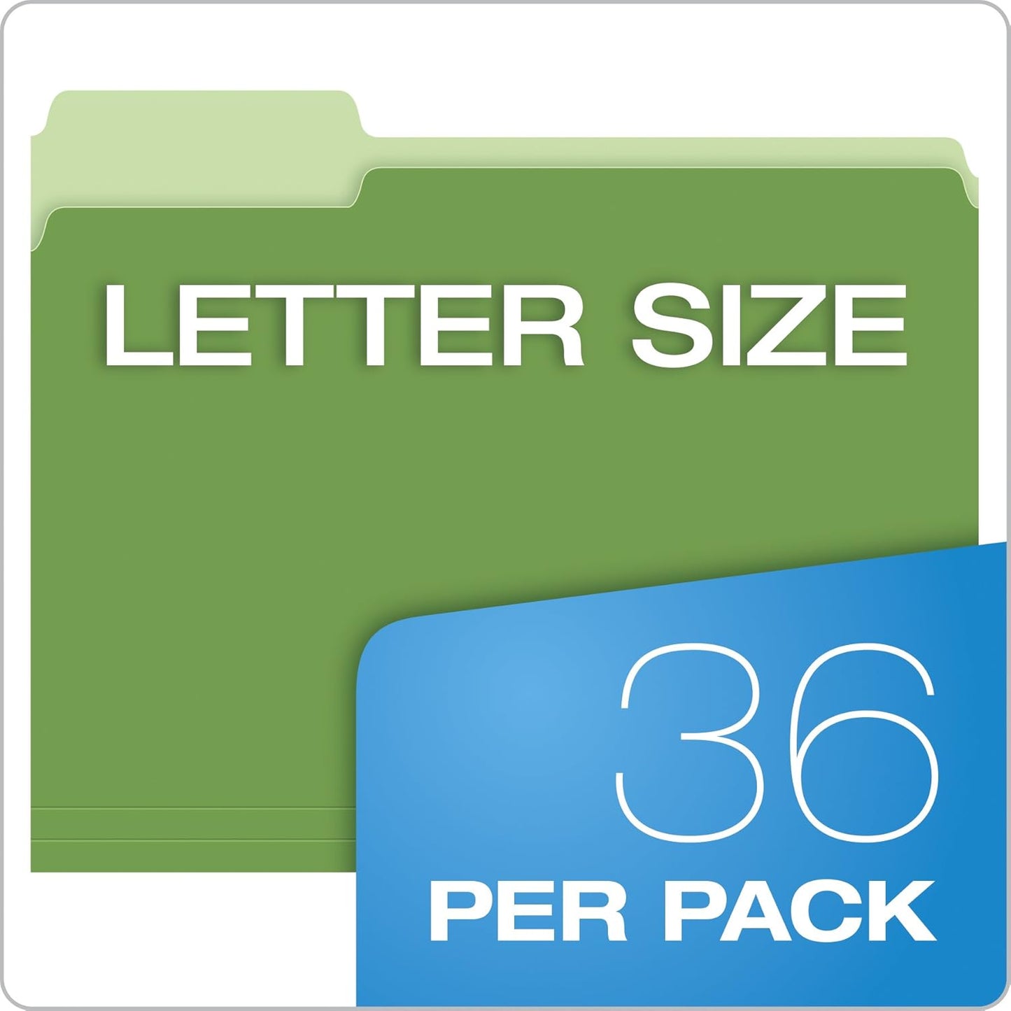 Pendaflex Colored File Folders, 36 Pack, Letter Size (8.5" x 11"), 3 T