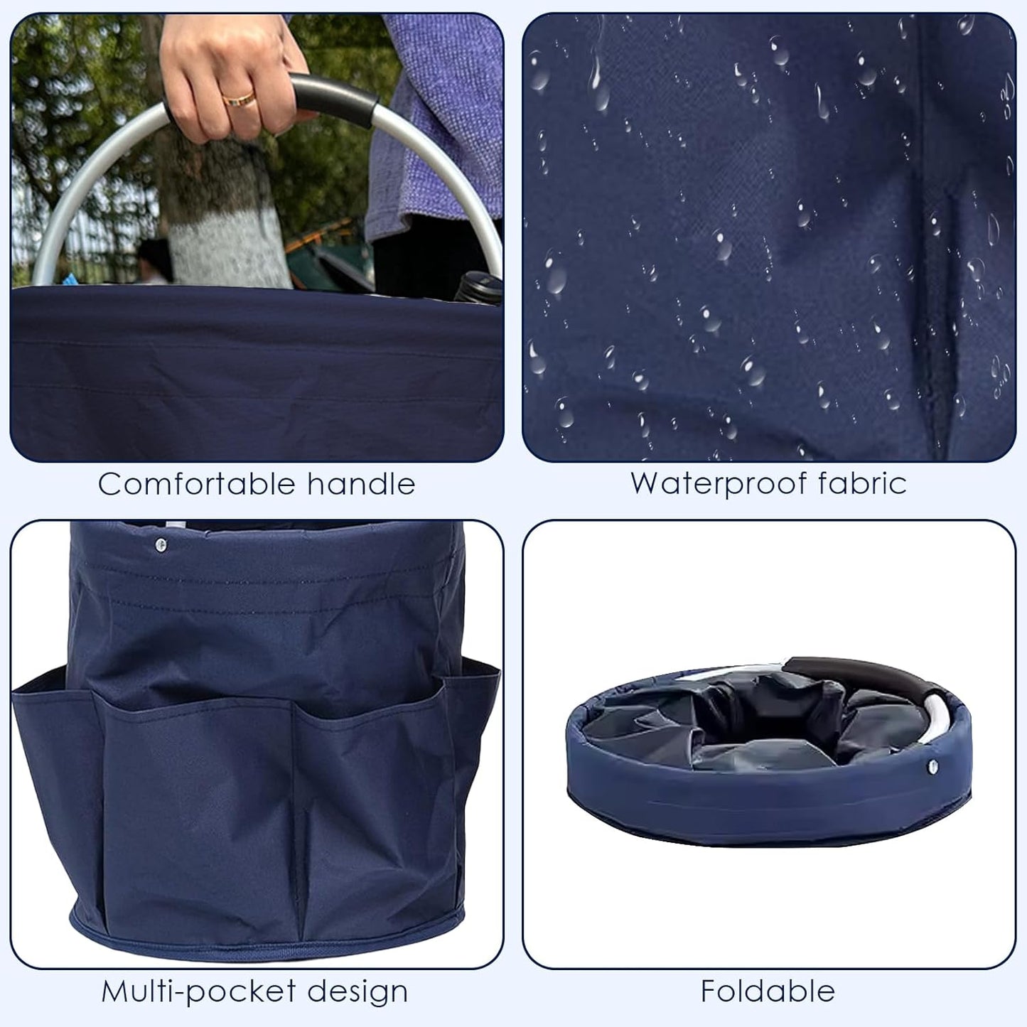 Collapsible Baskets with Handles, Multifunctional Storage Boxes for To