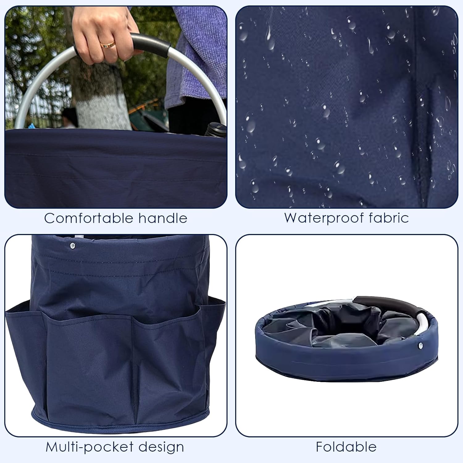 Collapsible Baskets with Handles, Multifunctional Storage Boxes for To