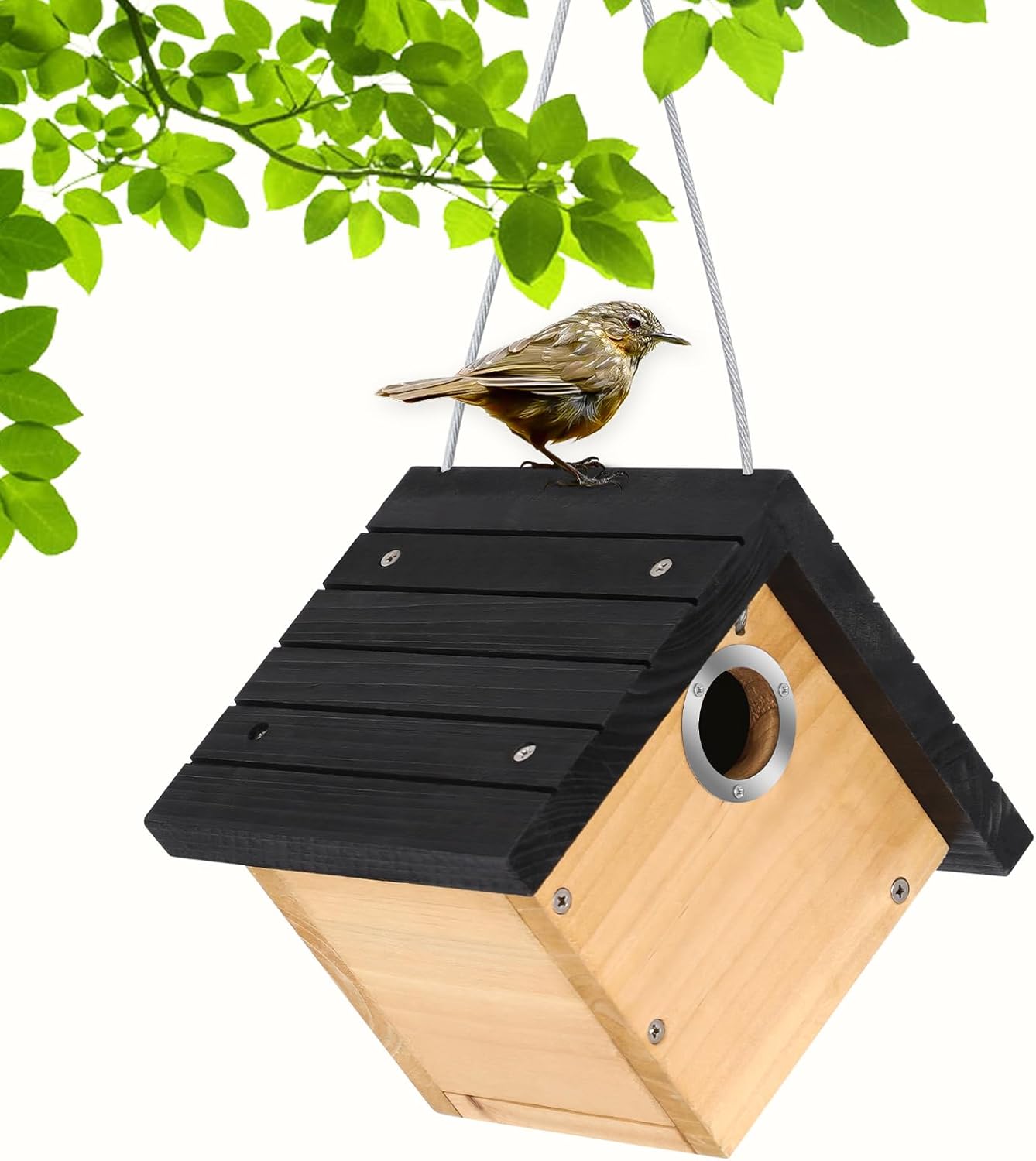 Gtongoko Hanging Wren Bird Houses for Outside, Cedar Wooden Bird House