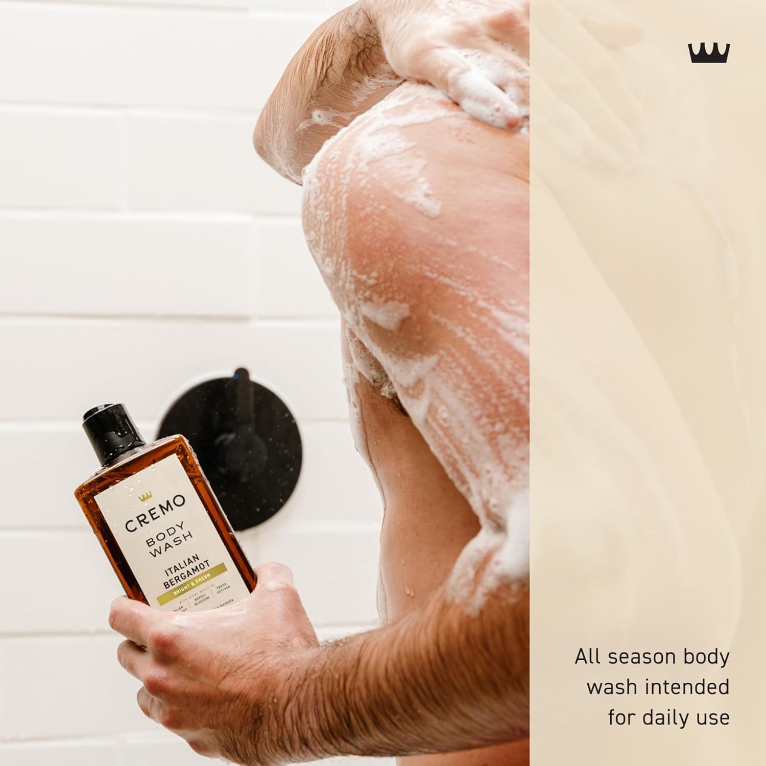Cremo Body Wash for Men, Rich-Lathering Italian Bergamot, 16 Fl Oz