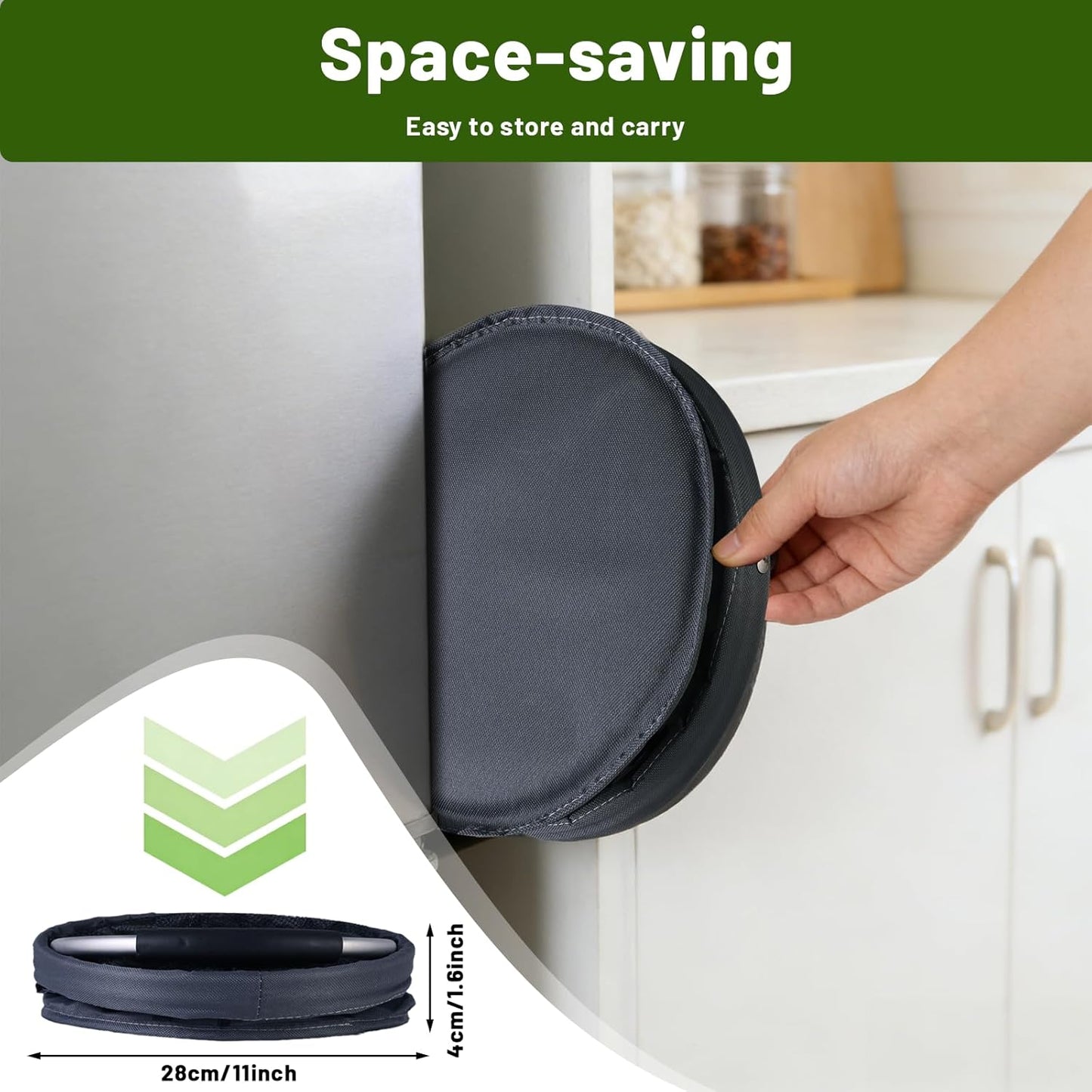 17L Foldable Cleaning Caddy with Handle - Portable Oxford Fabric Stora
