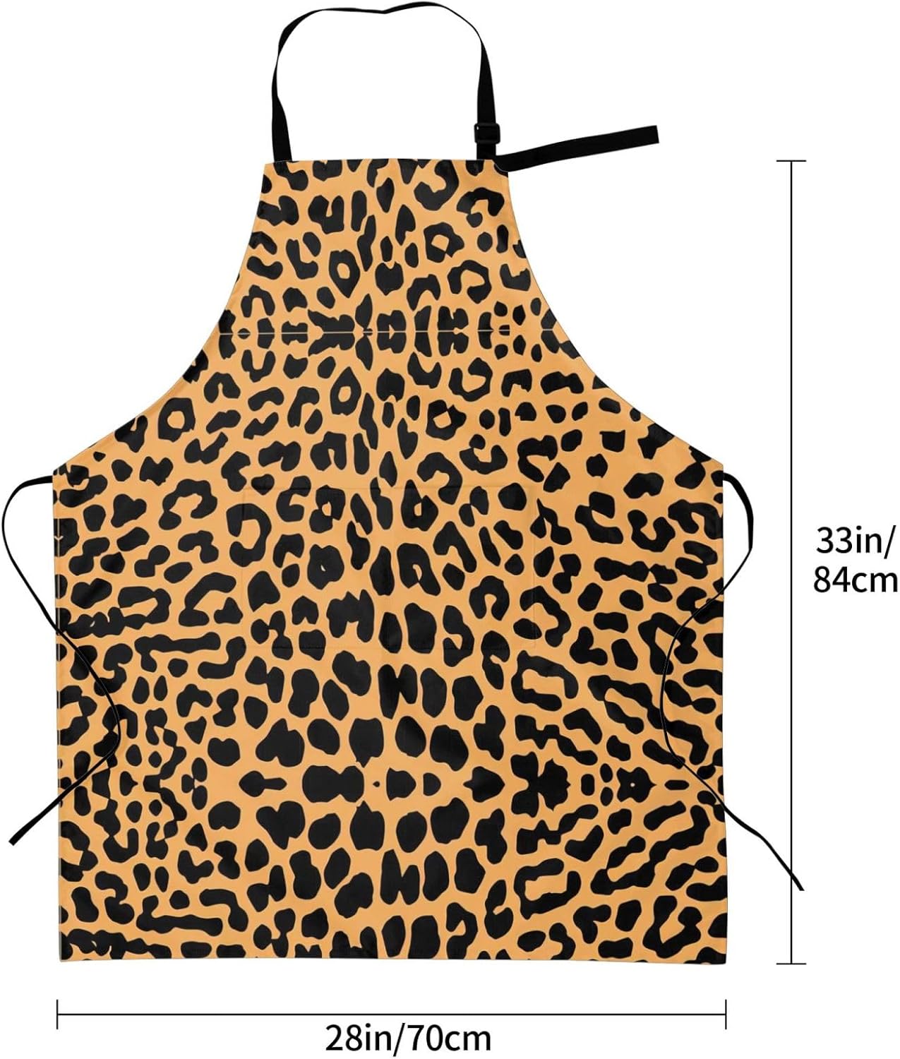 Giraffe Print Print 28x33 In Adult Kitchen Apron with Pockets Versatile Chef Smock for Cooking Baking