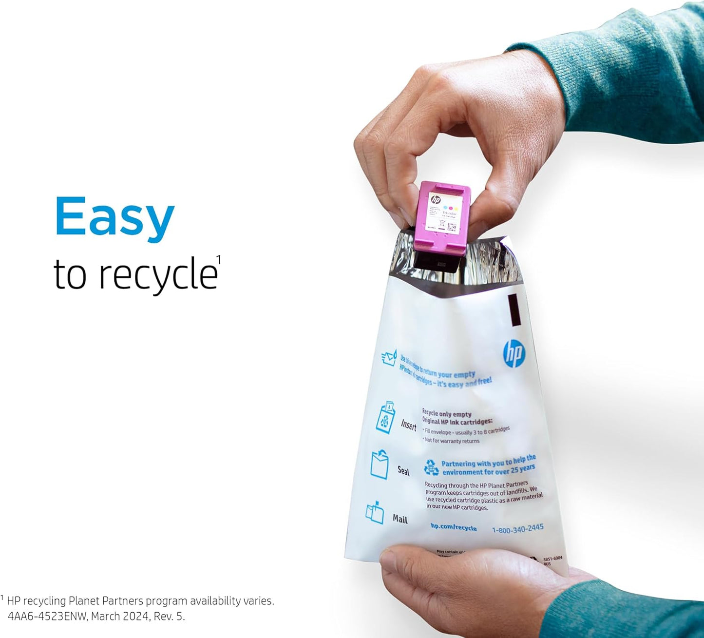 HP 63XL Tri-Color High-Yield Ink Cartridge | Works with Printer Series: DeskJet 1112, 2130, 3630, Envy 4510, 4520, OfficeJet 3830, 4650, 5200 | Eligible for Instant Ink | F6U63AN