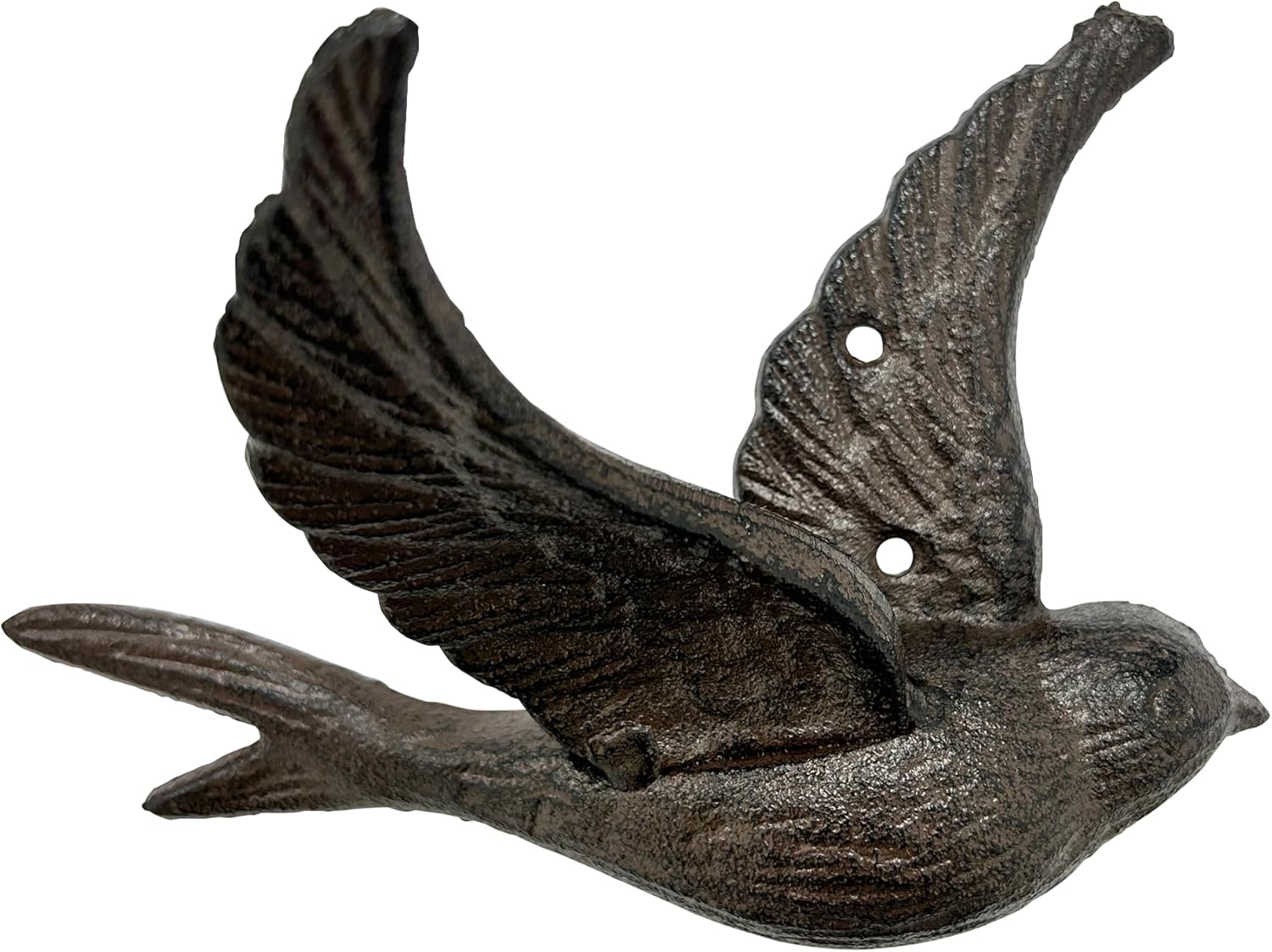 Cast Iron Flying Bird Wall Hooks (Set of 6) – Heavy-Duty Rustic Hooks 