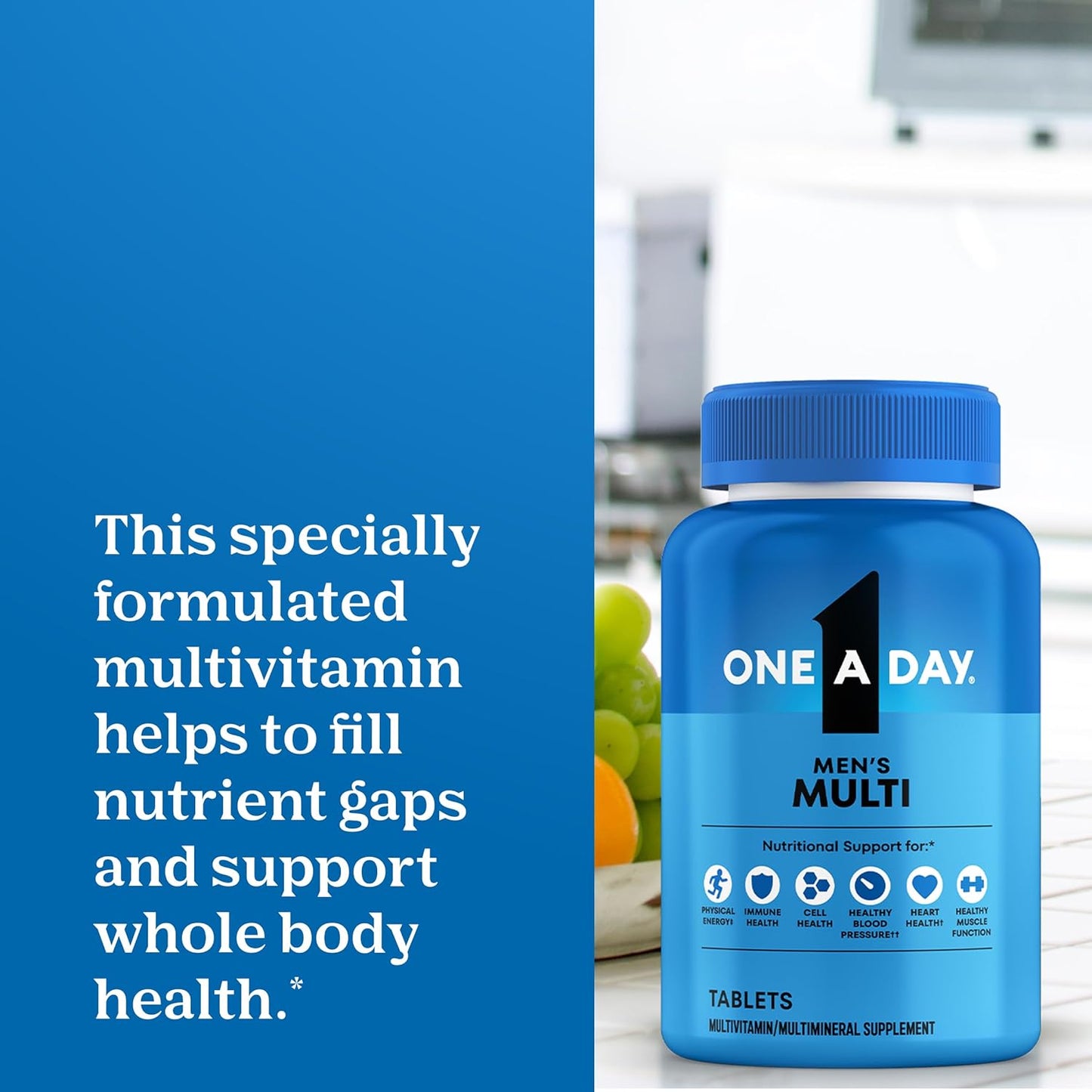 One A Day Multivitamin for Men - Daily Mens Multivitamins with Vitamin