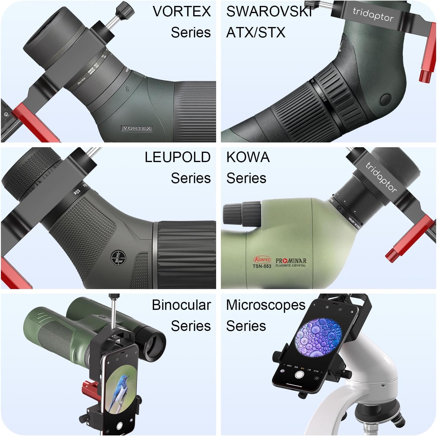 tridaptor - Universal Phone Scope Digiscoping Adapter|High-Precision X