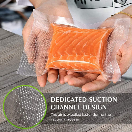 Vacuum Sealer Bags For Food: 6 Pack 3 Rolls 11" x 20' + 3 Rolls 8" x 20' - Commercial Grade BPA Free Bag Rolls - Durable Cut-to-Length Food Vac Bags for Sous Vide Cooking Puncture Prevention