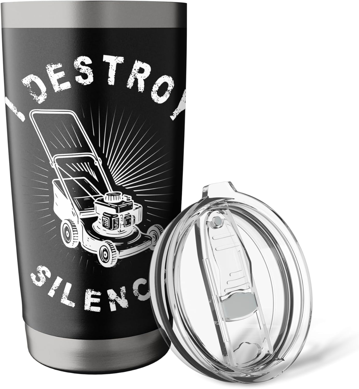 I Destroy Silence Lawn Mower Stainless Steel Insulated Tumbler
