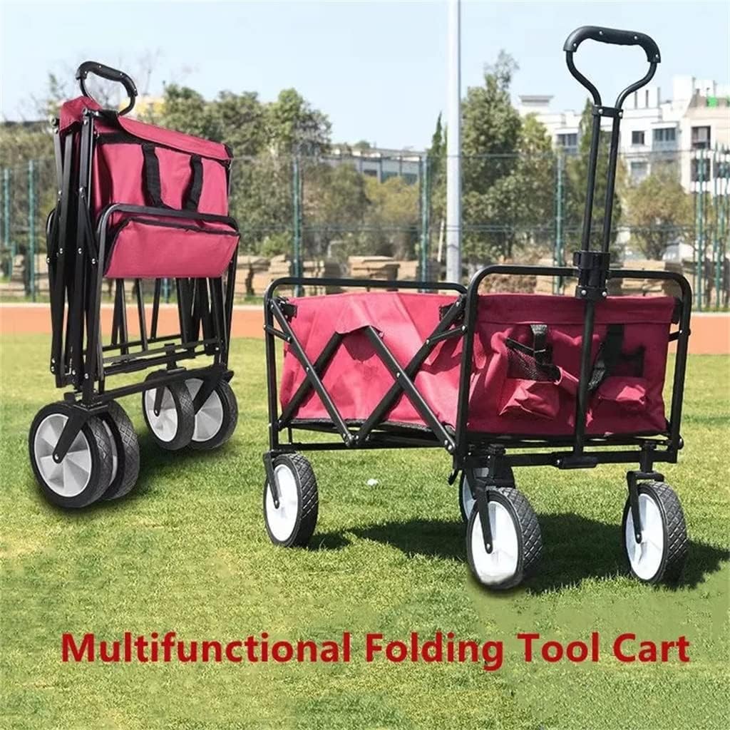 Outdoor Portable Camper Folding Shopping Cart Stall Trolley Box Traile