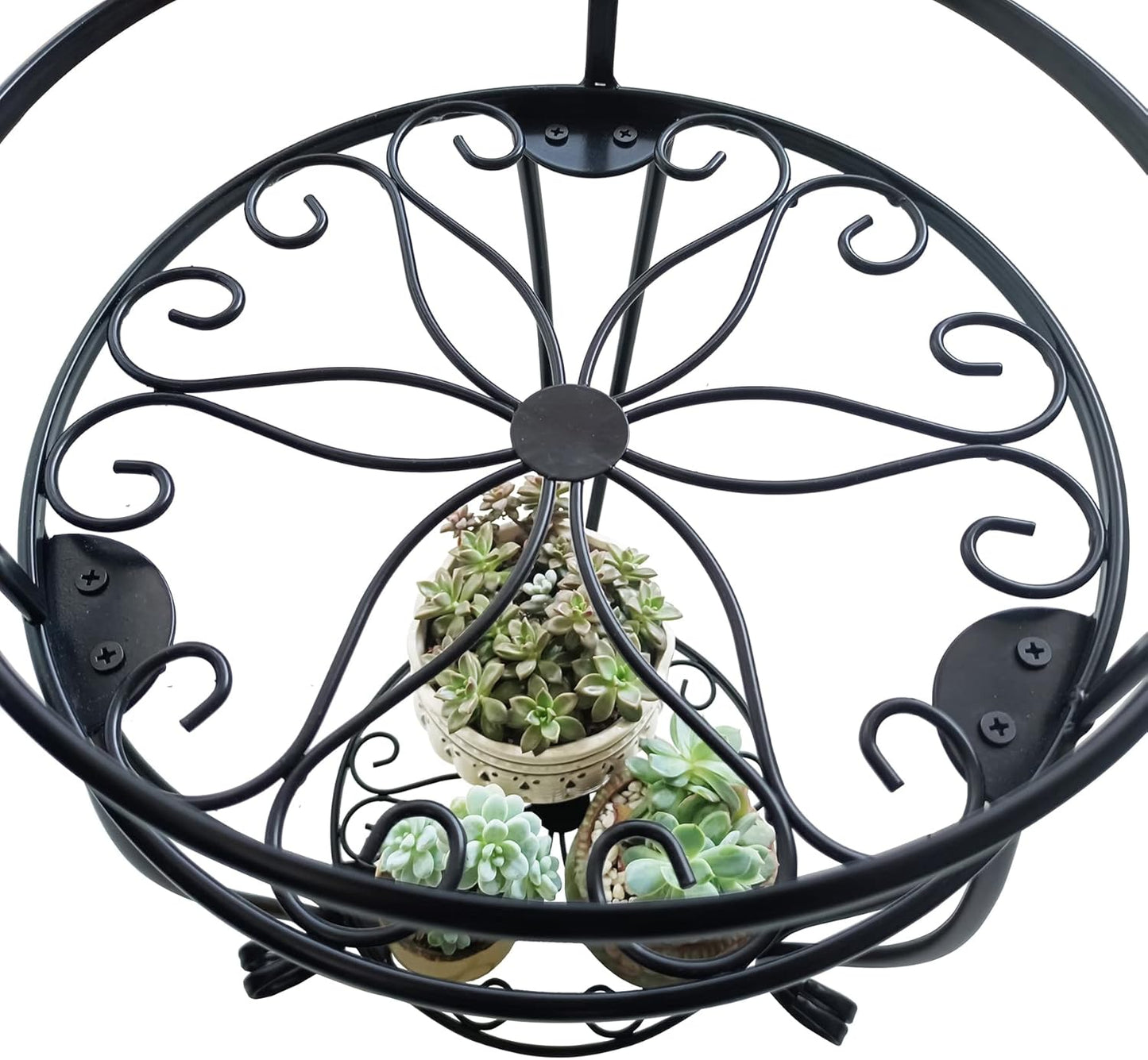 CASIMR 2-Pack Plant Stand, 2 Tier 19.2 inch Tall Metal Potted Holder R