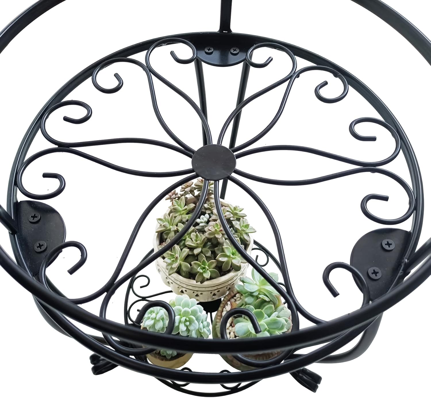 CASIMR 2-Pack Plant Stand, 2 Tier 19.2 inch Tall Metal Potted Holder R