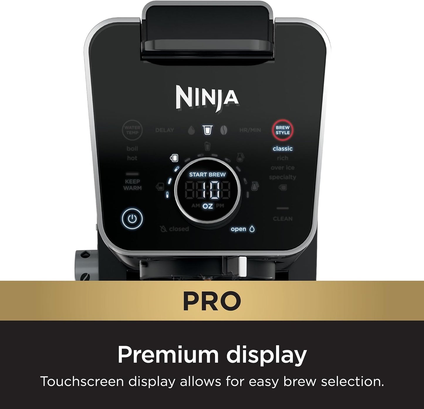 Ninja Drip Coffee Maker With K Cup Combo, DualBrew Pro Specialty Coffee System, Coffee Machine Compatible with K-Cup Pods, 12 Cup Single Serve Coffee Makers with Paper Filter, CFP301
