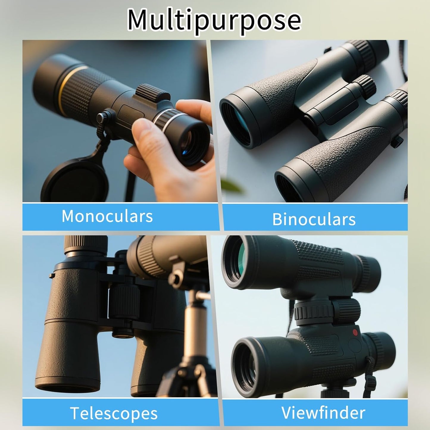 Universal Binocular Phone Adapter, 360°Rotatable Telescope Microscope Phone Mount with Clip Lock Practical Spotting Scope Digiscope Adapter Accessories for iPhone Samsung Most Smartphones