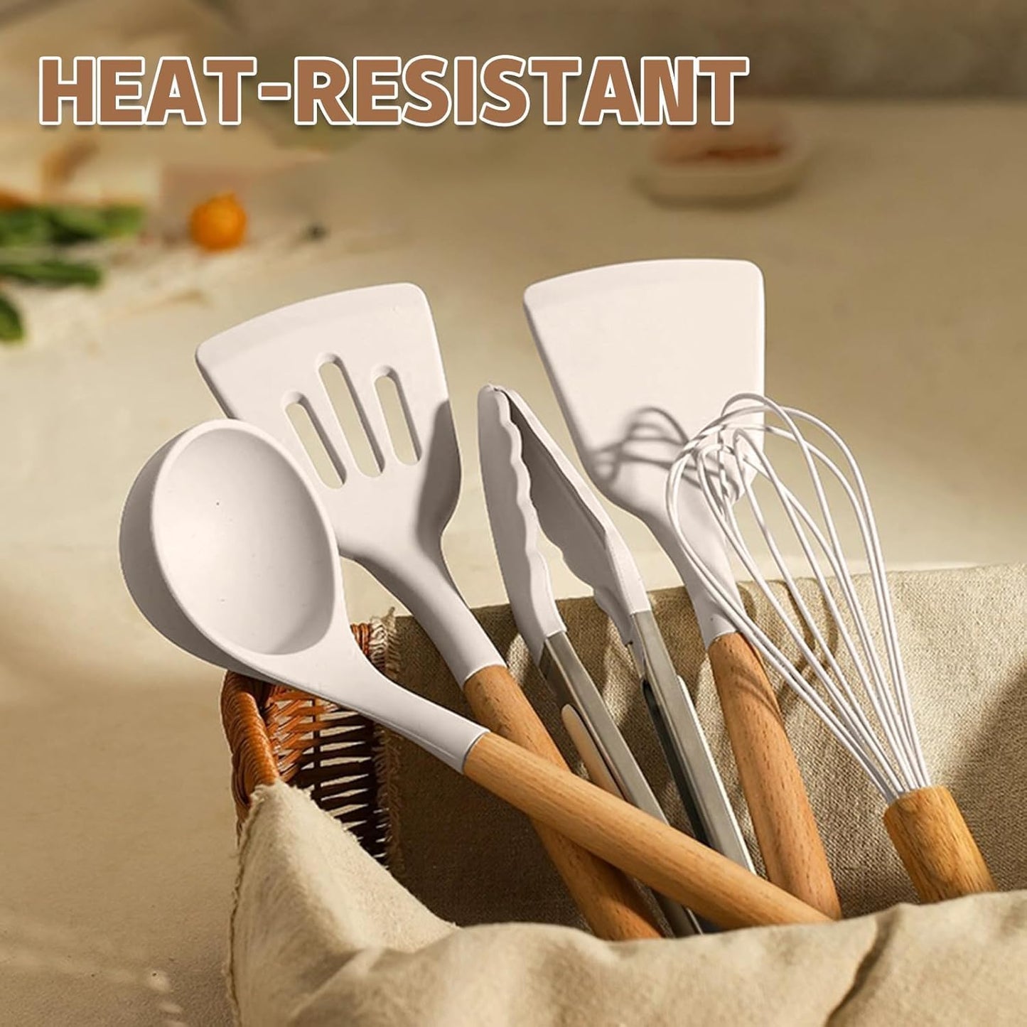 Umite Chef Kitchen Cooking Utensils Set, 33 pcs Non-Stick Silicone Coo