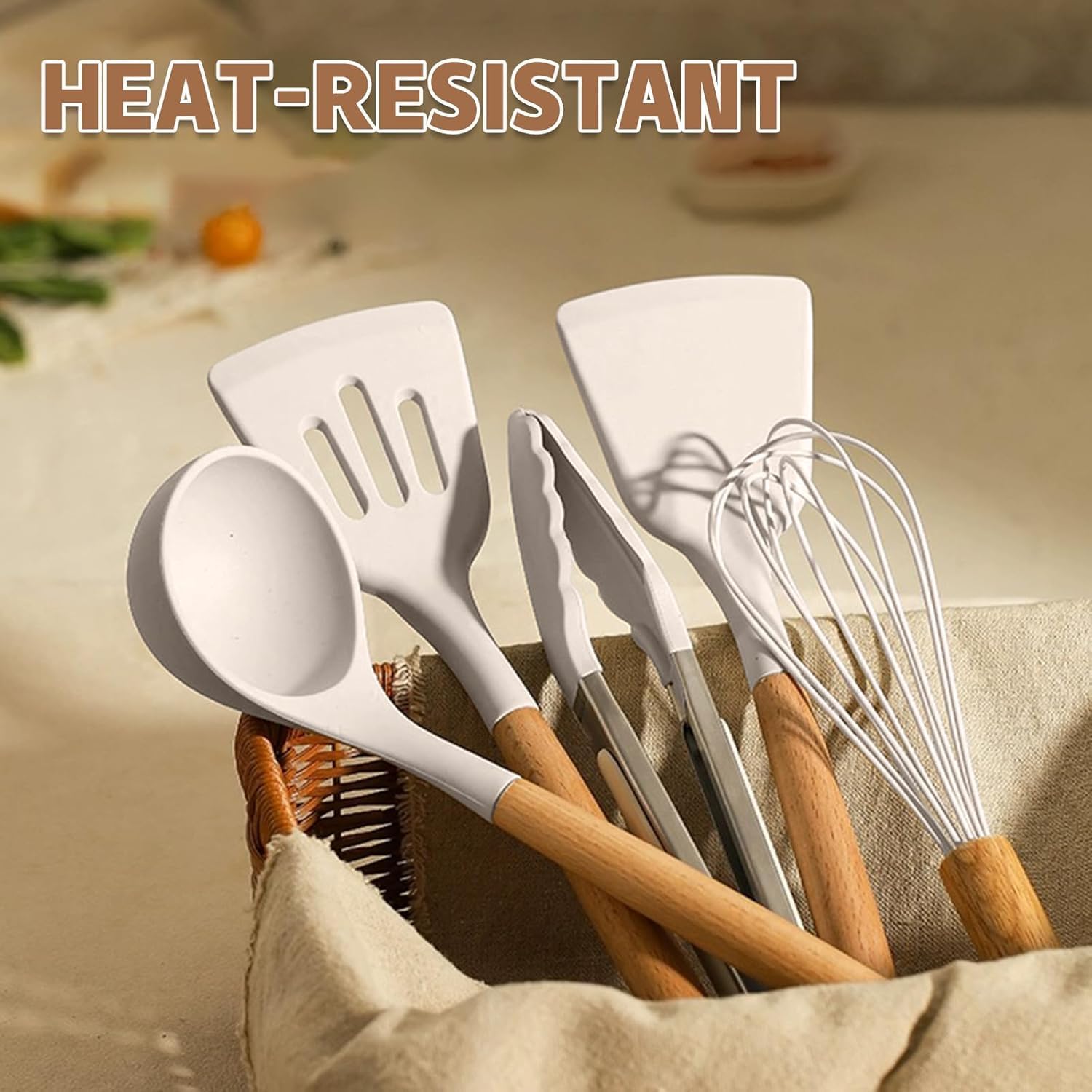 Umite Chef Kitchen Cooking Utensils Set, 33 pcs Non-Stick Silicone Coo