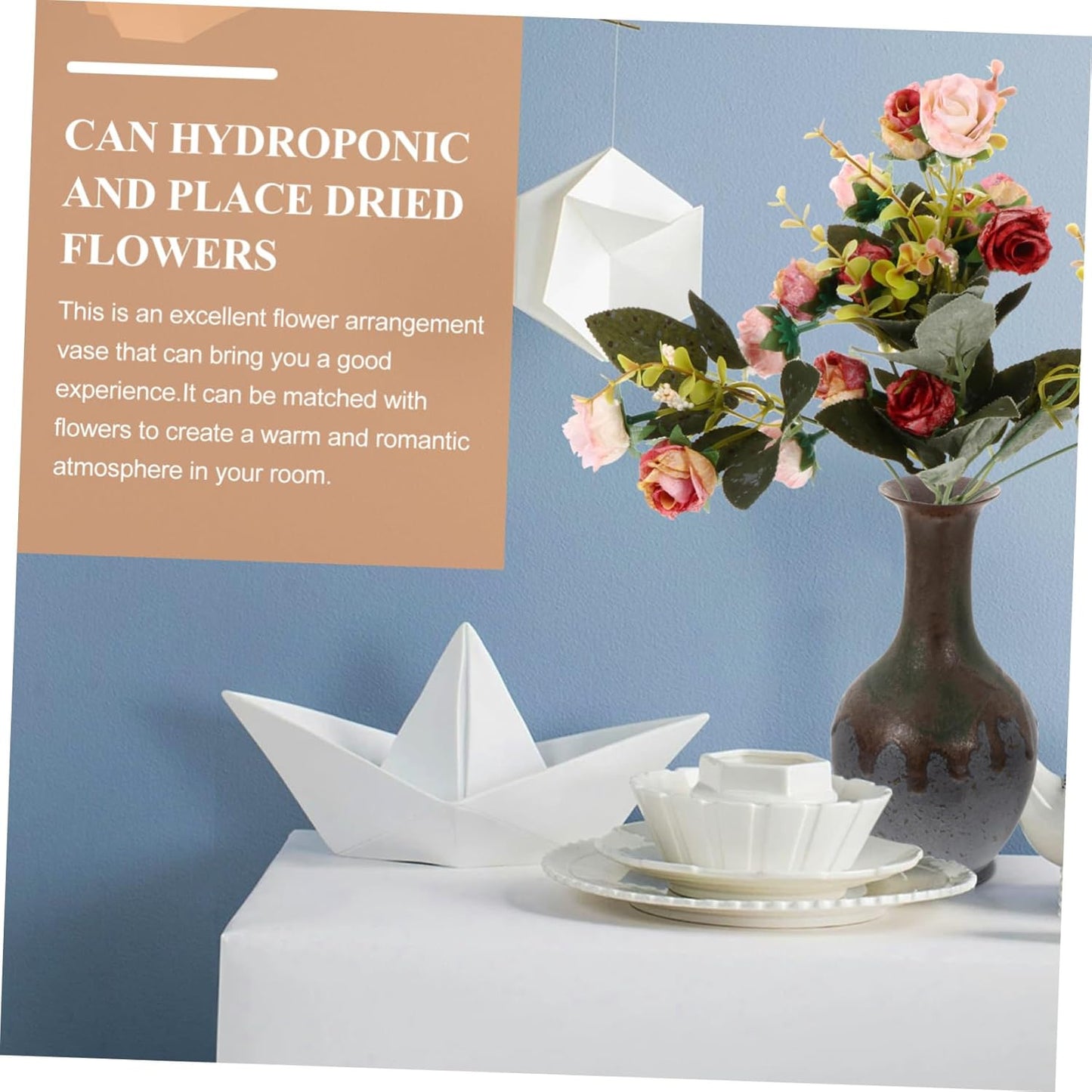 PRETYZOOM 1 PC Ceramic Vase Wedding Decoration Indoor Planter Pots Desktop Floral Vase Astetic Room Decor Flower Vases House Plant Pots Tabletop Vase Flower Arrangement Ceramics Hydroponics