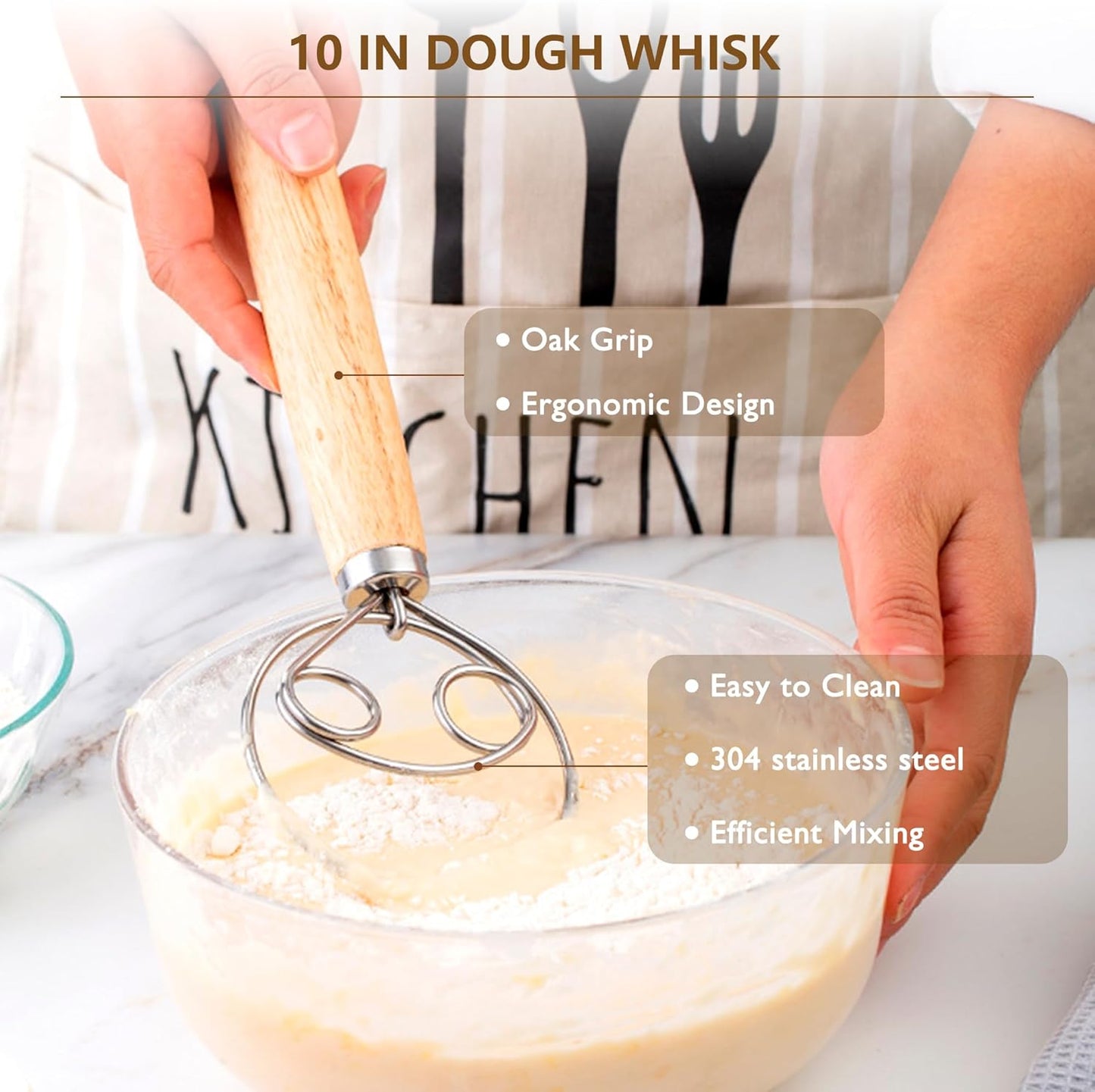 Complete Sourdough Starter Kit, Banneton Bread Proofing Basket with Gl