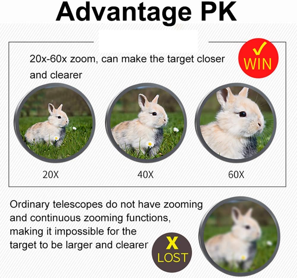 20-60X70 High Magnification HD Professional Zoom Binoculars20X-60X Times Telescope for Bird Watching and Hunting