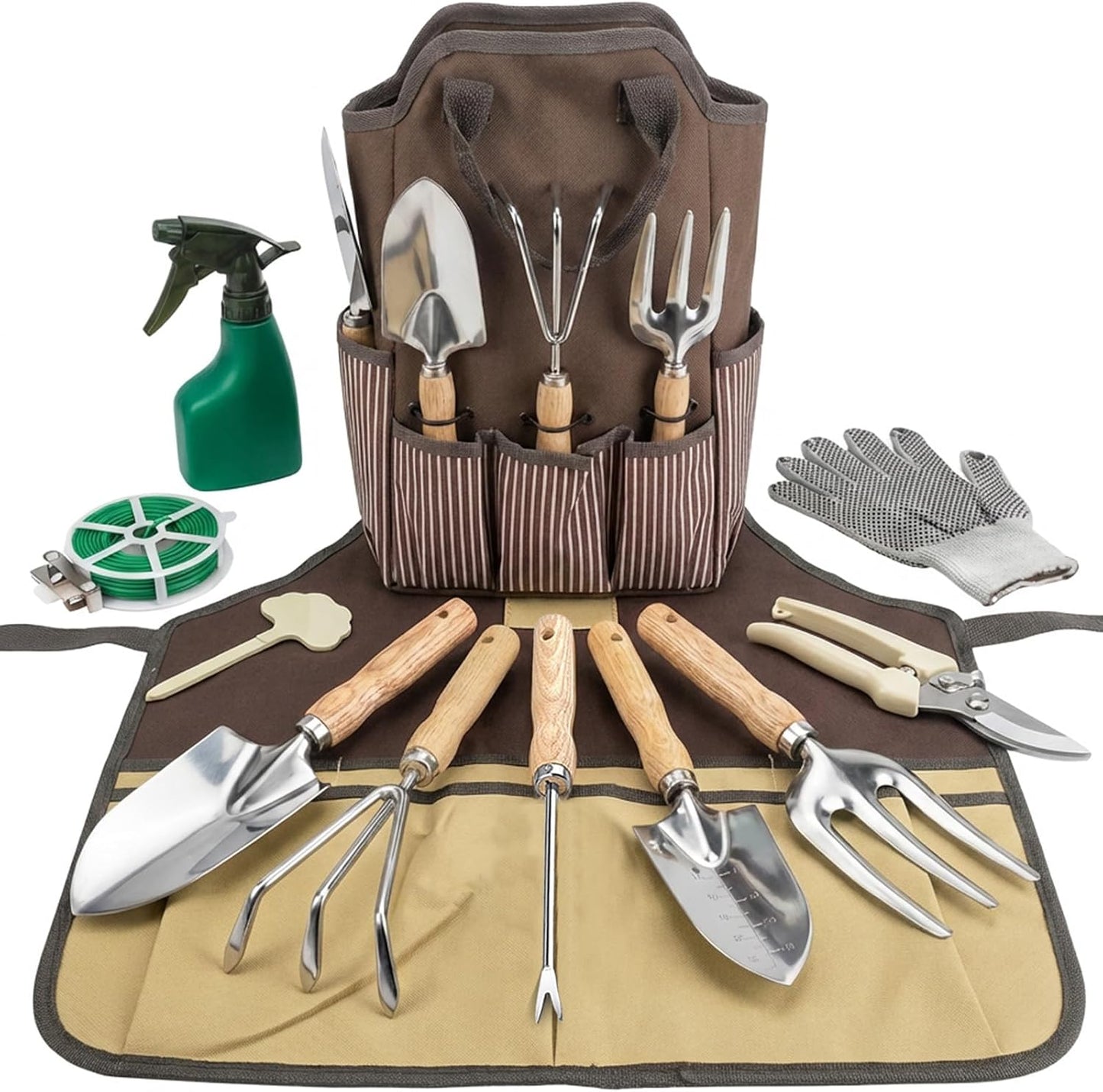 Garden Tool Set, Beswill 12 Pieces Heavy Duty Gardening Hand Tools wit