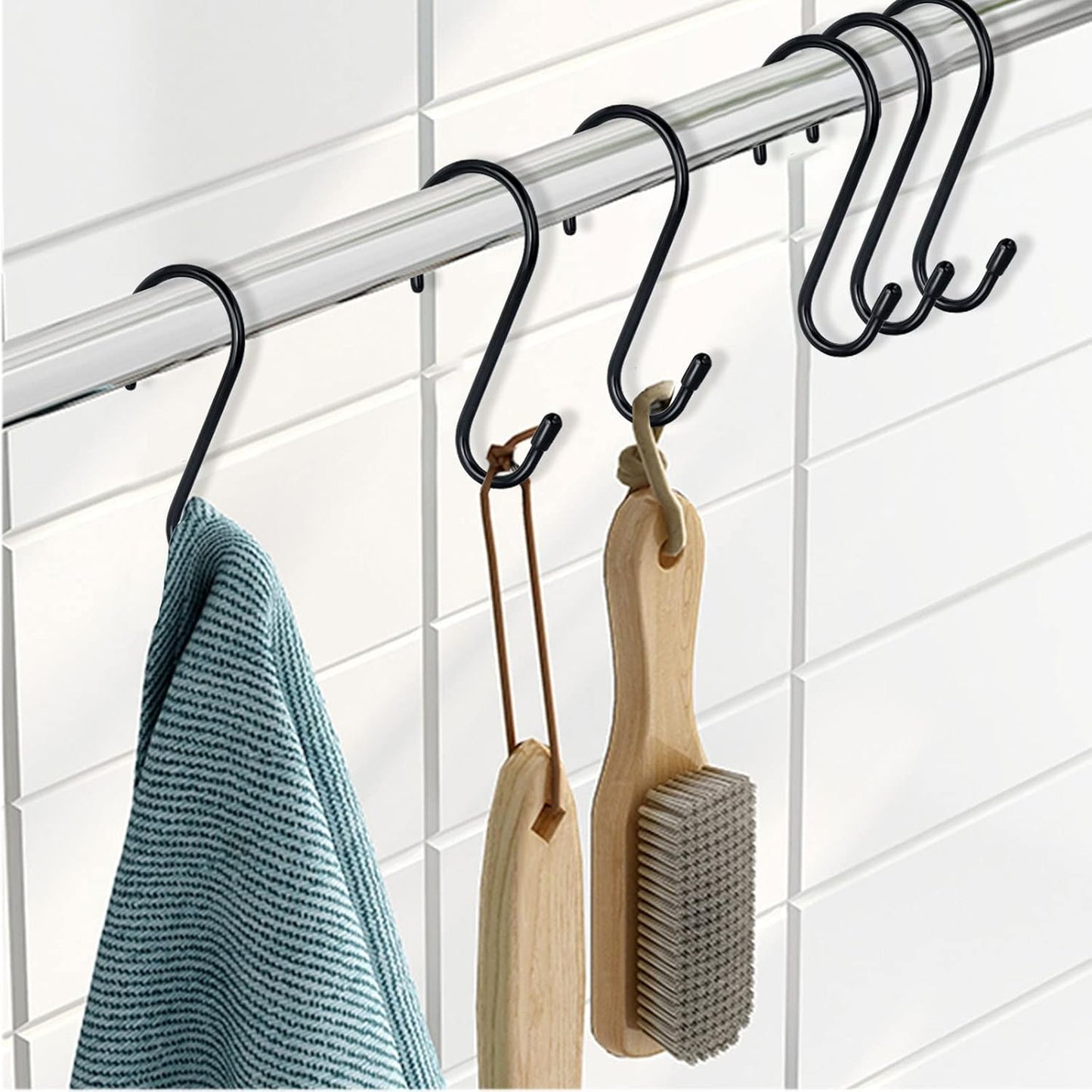 18 Pack Large S Hooks for Hanging, 4-1/2 inch Heavy Duty Rust-Free Clo