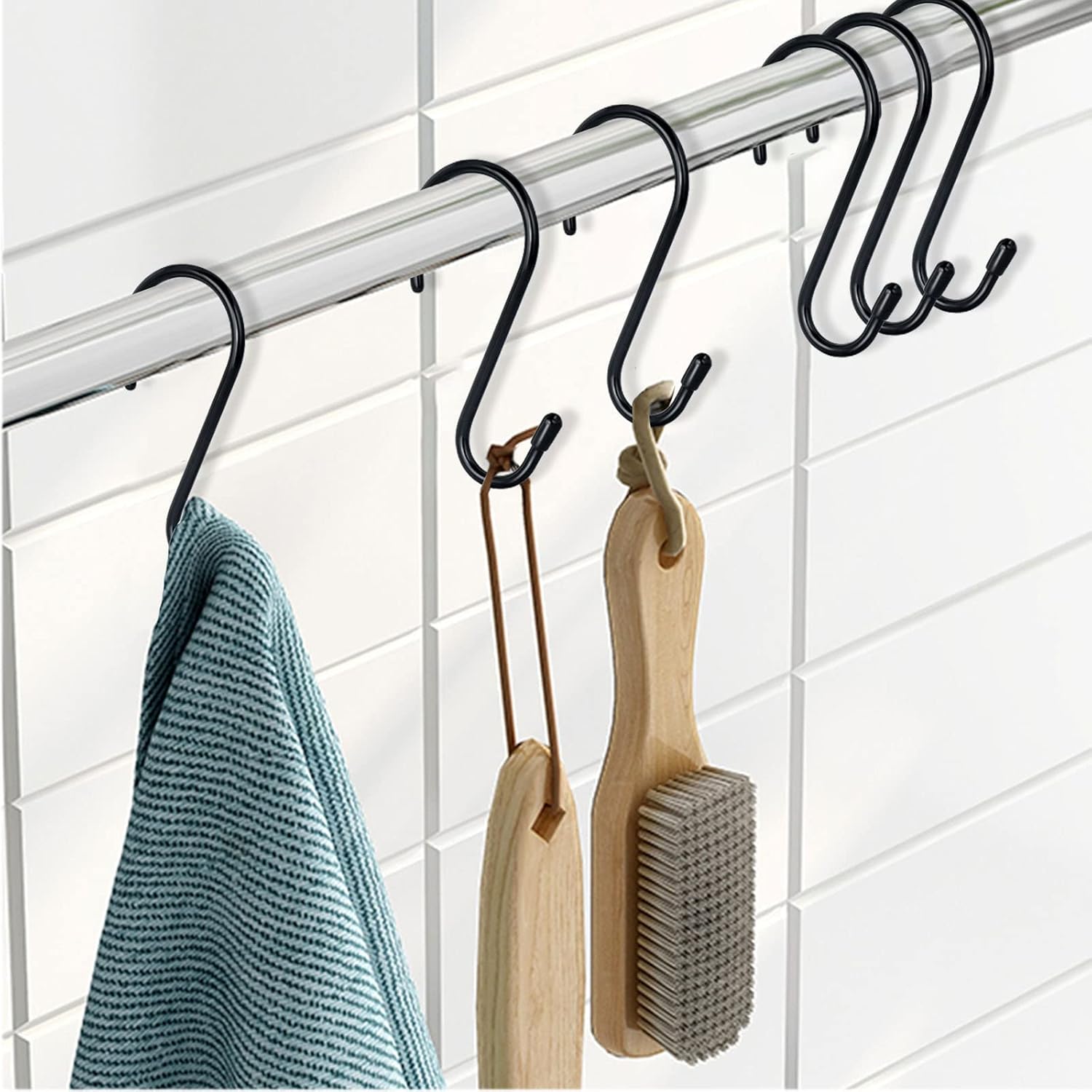 18 Pack Large S Hooks for Hanging, 4-1/2 inch Heavy Duty Rust-Free Clo