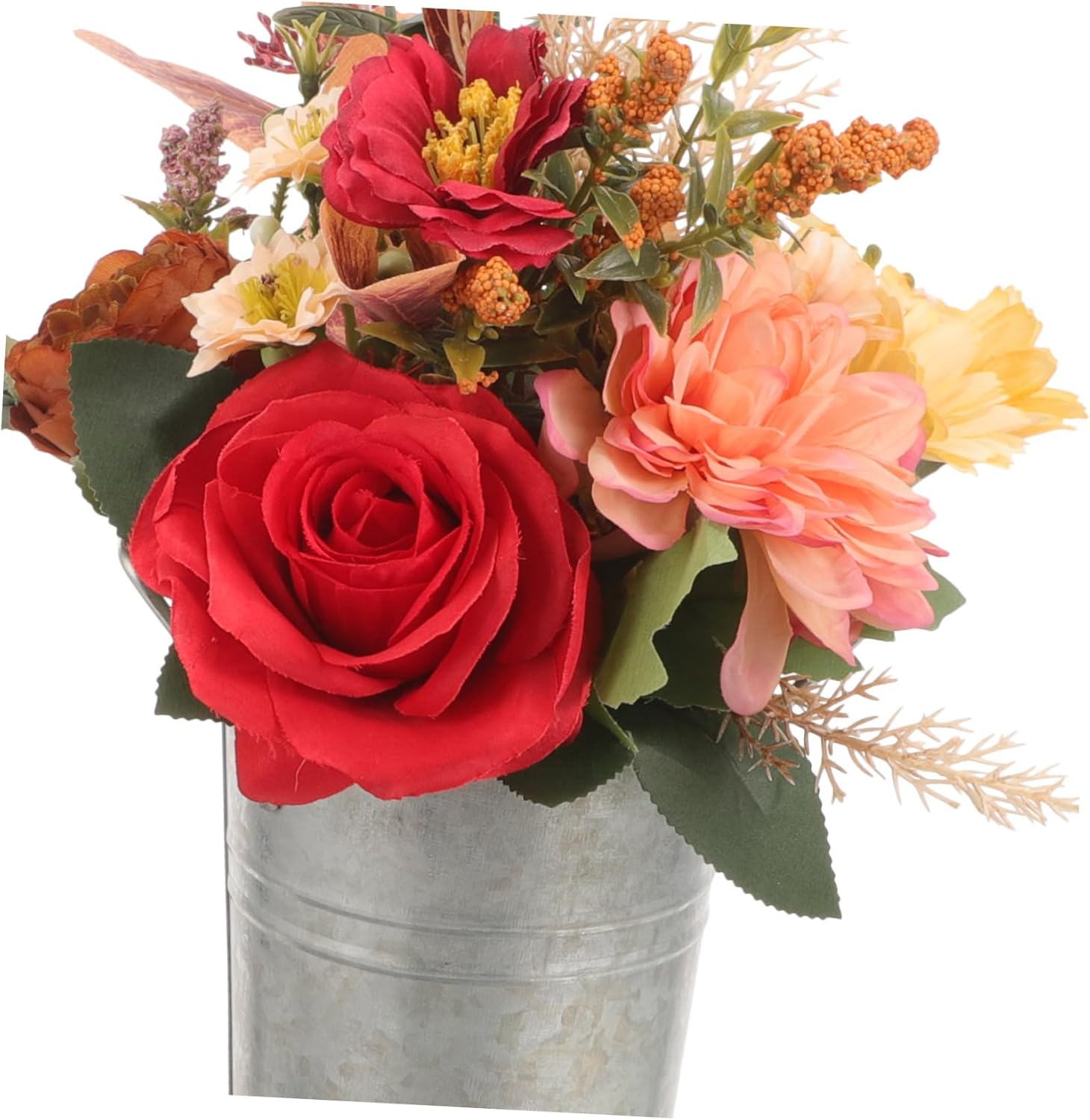 BESTOYARD DIY Creative Flower Pot Iron Planter Desktop Flower Bucket V