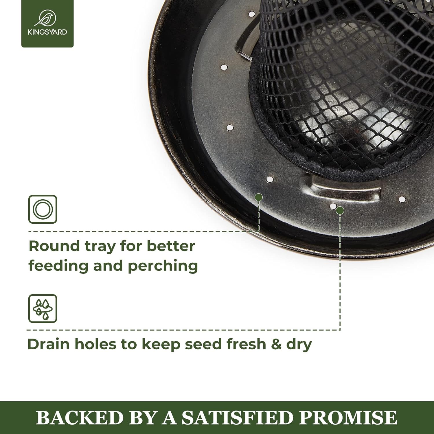 Kingsyard Mesh Tube Bird Feeders for Outdoors Hanging, All Metal, Wild