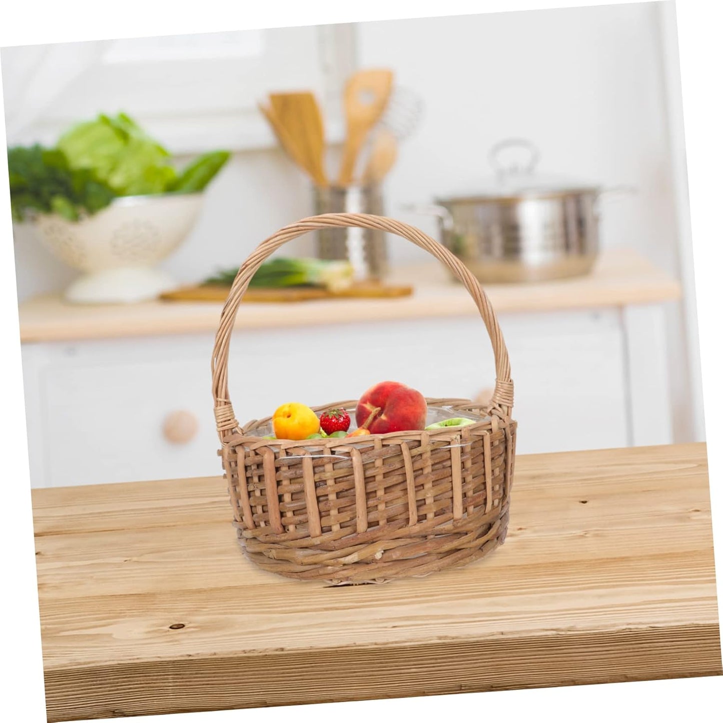 PRETYZOOM 1pc Basket Rattan Basket for Girl Girl s for Weddings Rectan
