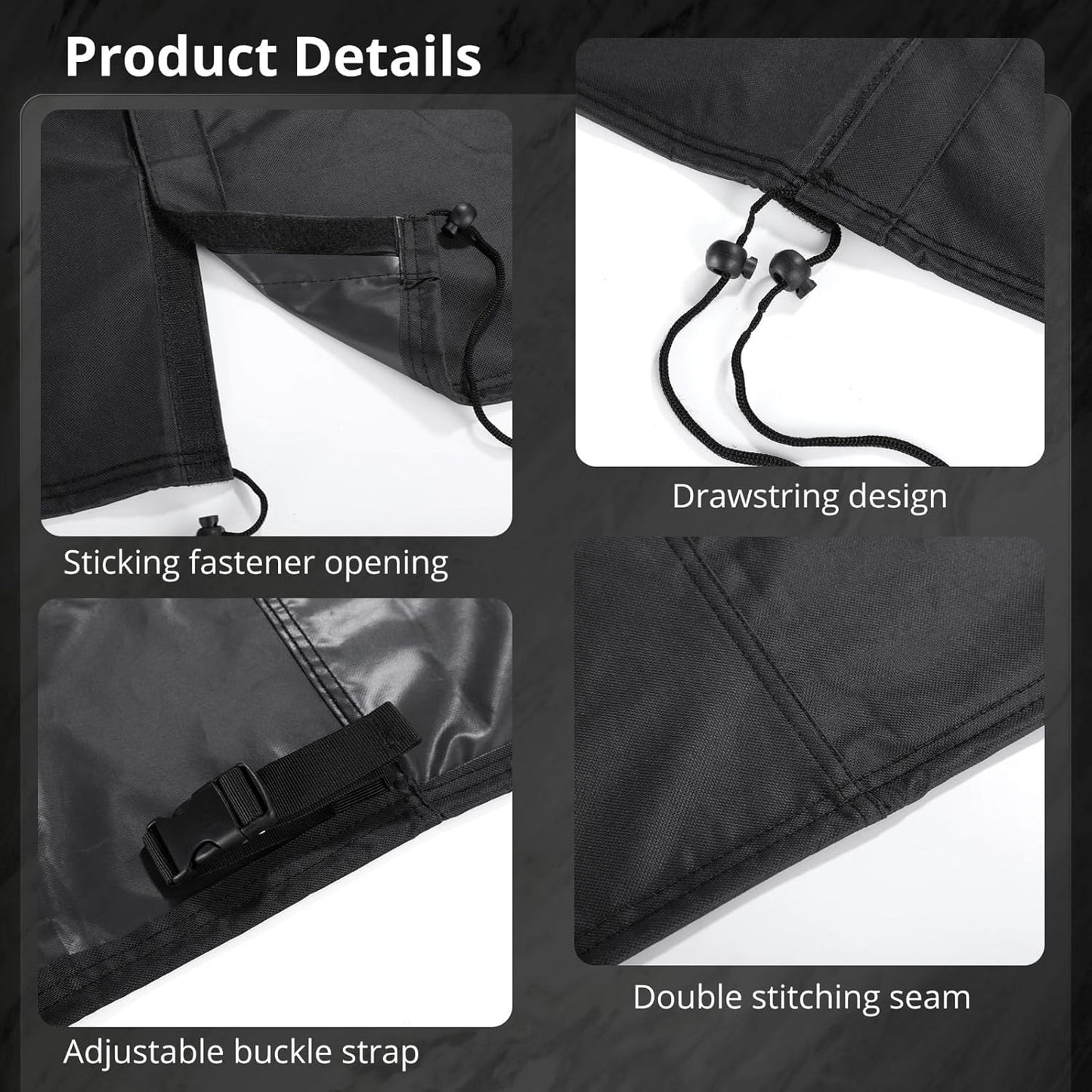 Extended Outdoor Folding Wagon Cover, 600D Oxford Cloth Protective Cover, 54×22×24" Waterproof Garden Cart Covers Heavy-Duty Dust-Proof Collapsible Wagon Carts