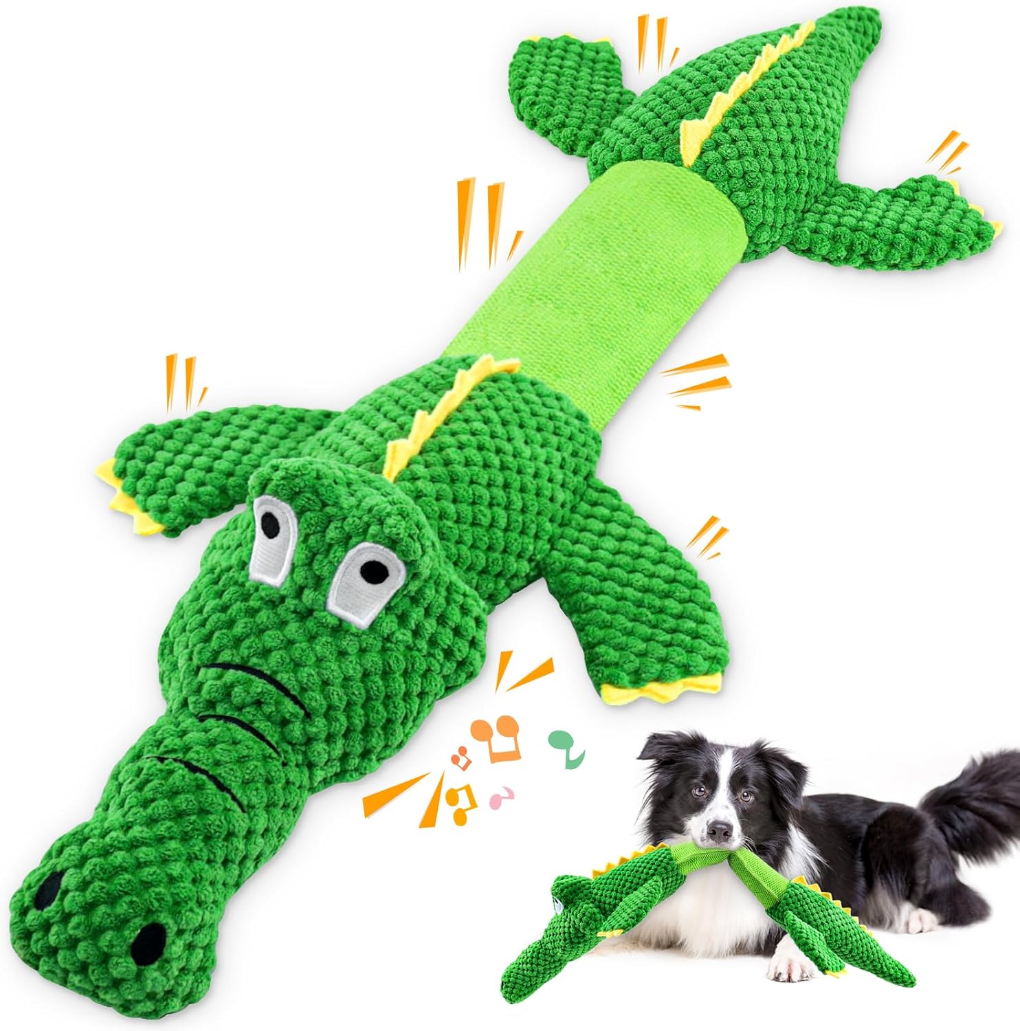 Dog Toys for Aggressive Chewers : Tough Interactive Tug of War Dog Toy