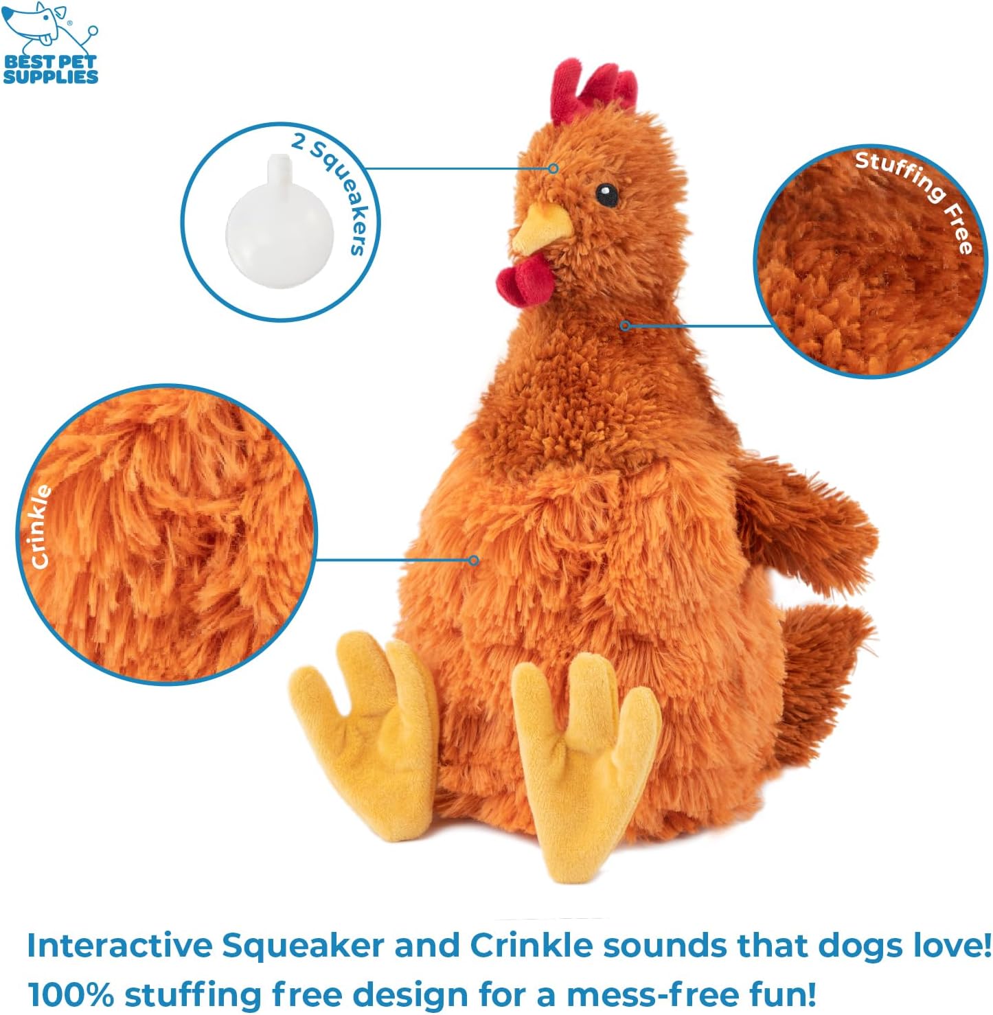 Best Pet Supplies Interactive Squeaky Dog Chew Toy, Ideal Dog Toys for
