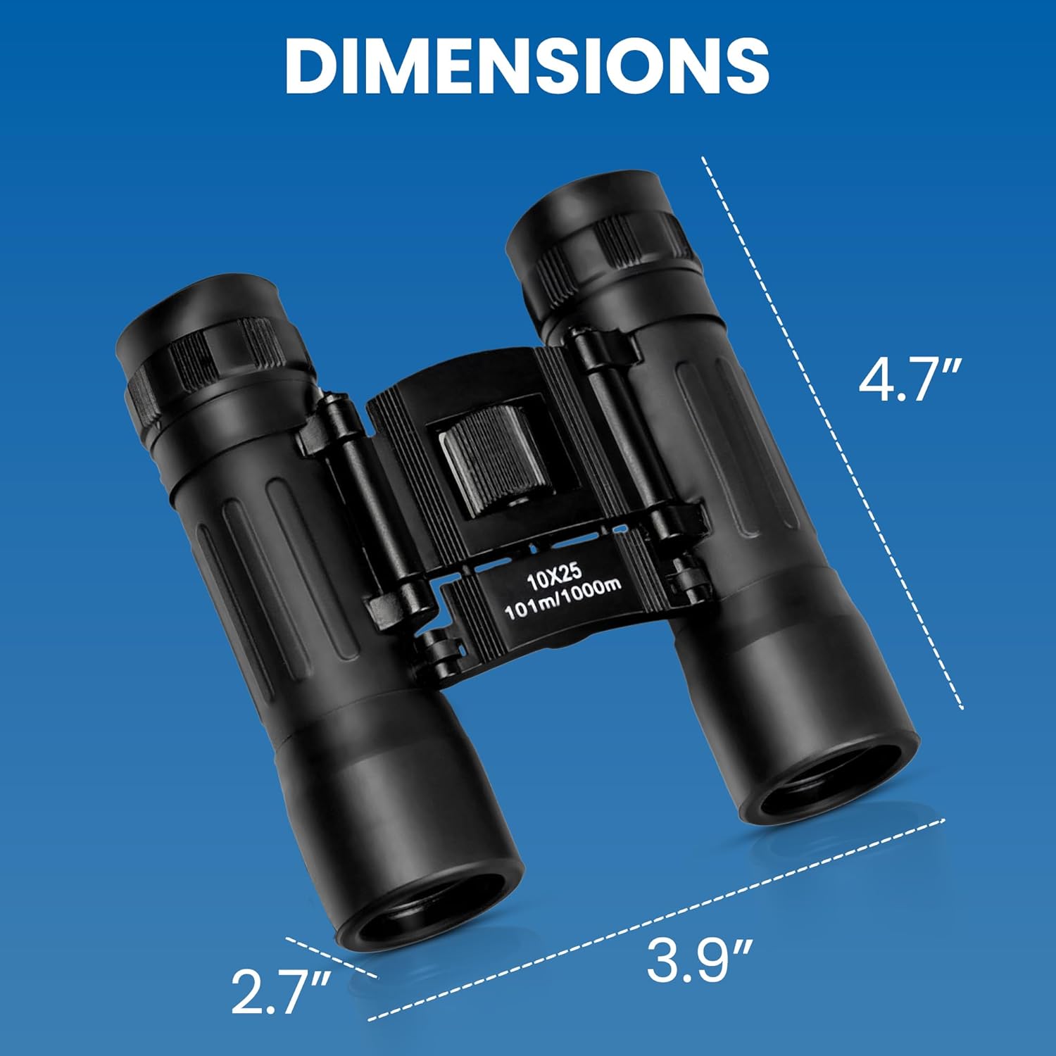 TrekTonic Compact 10x25 High Powered Binoculars For Adults and Kids, P
