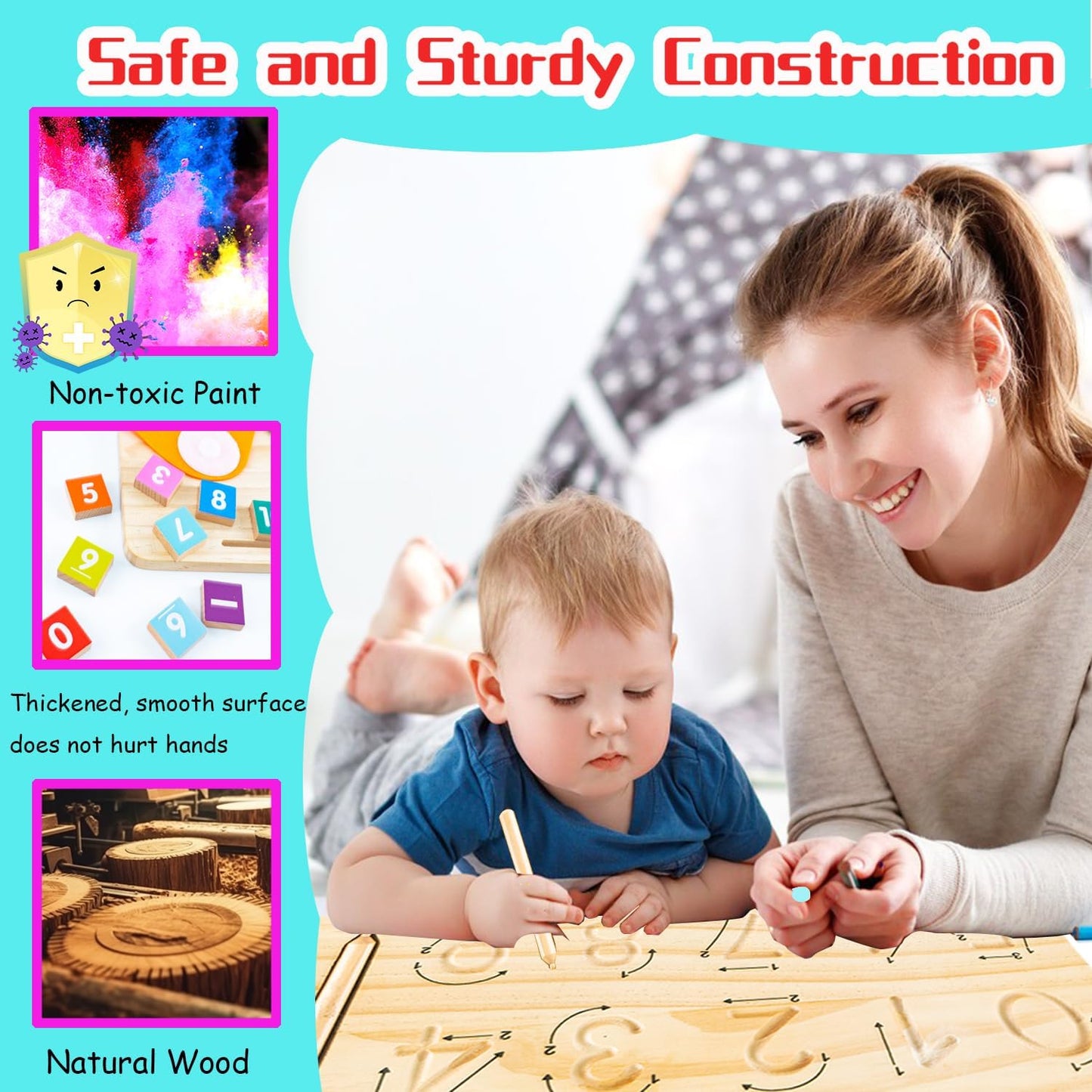 Montessori Toys for 3 4 5 Year Old,Preschool Learning Toys for Toddler