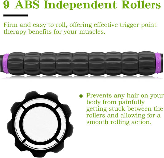 Muscle Roller Massage Roller Stick- Deep Tissue Fascia Blaster for Myo