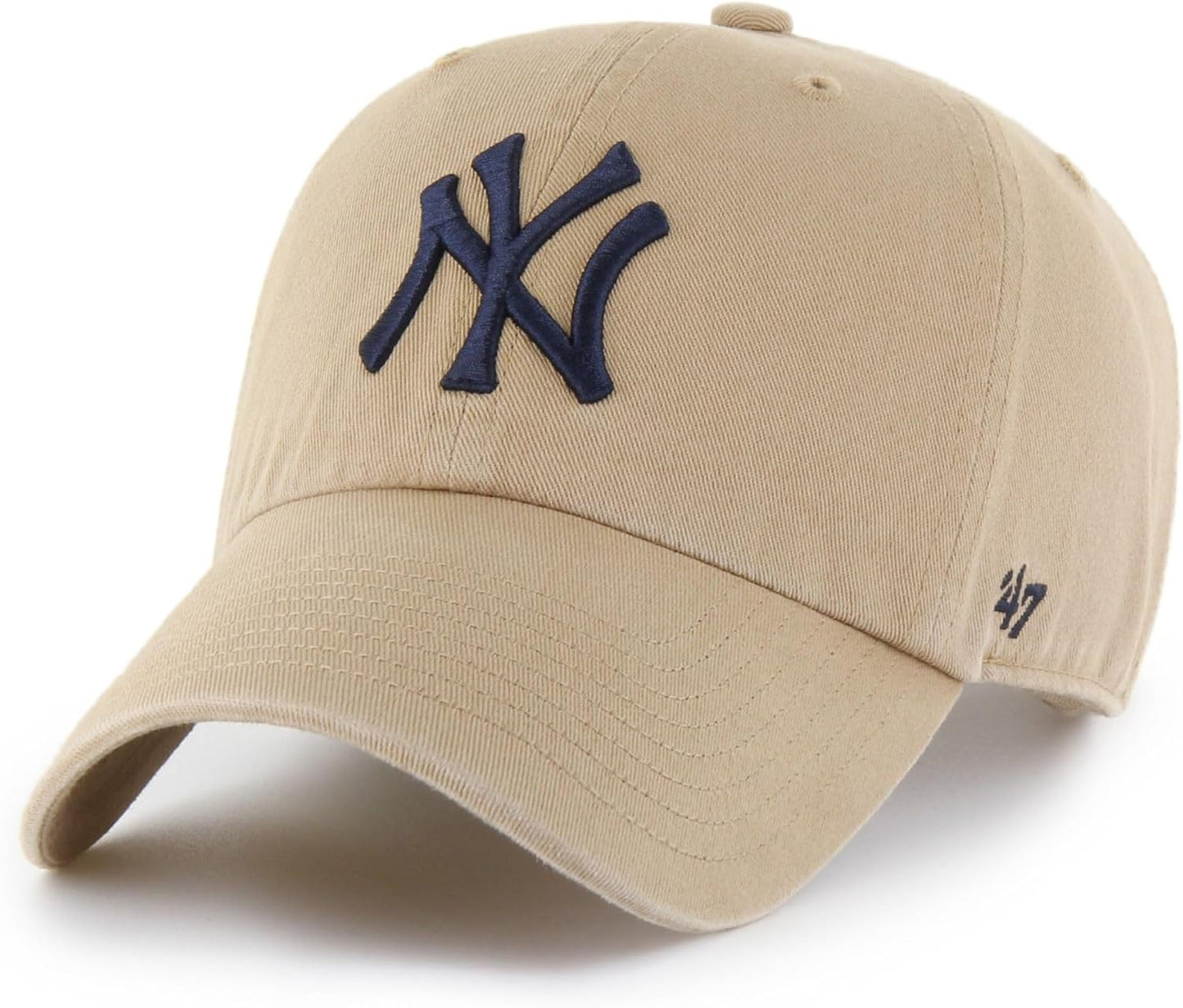 47 Brand MLB Khaki Primary Logo Clean Up Adjustable Strap Baseball Dad