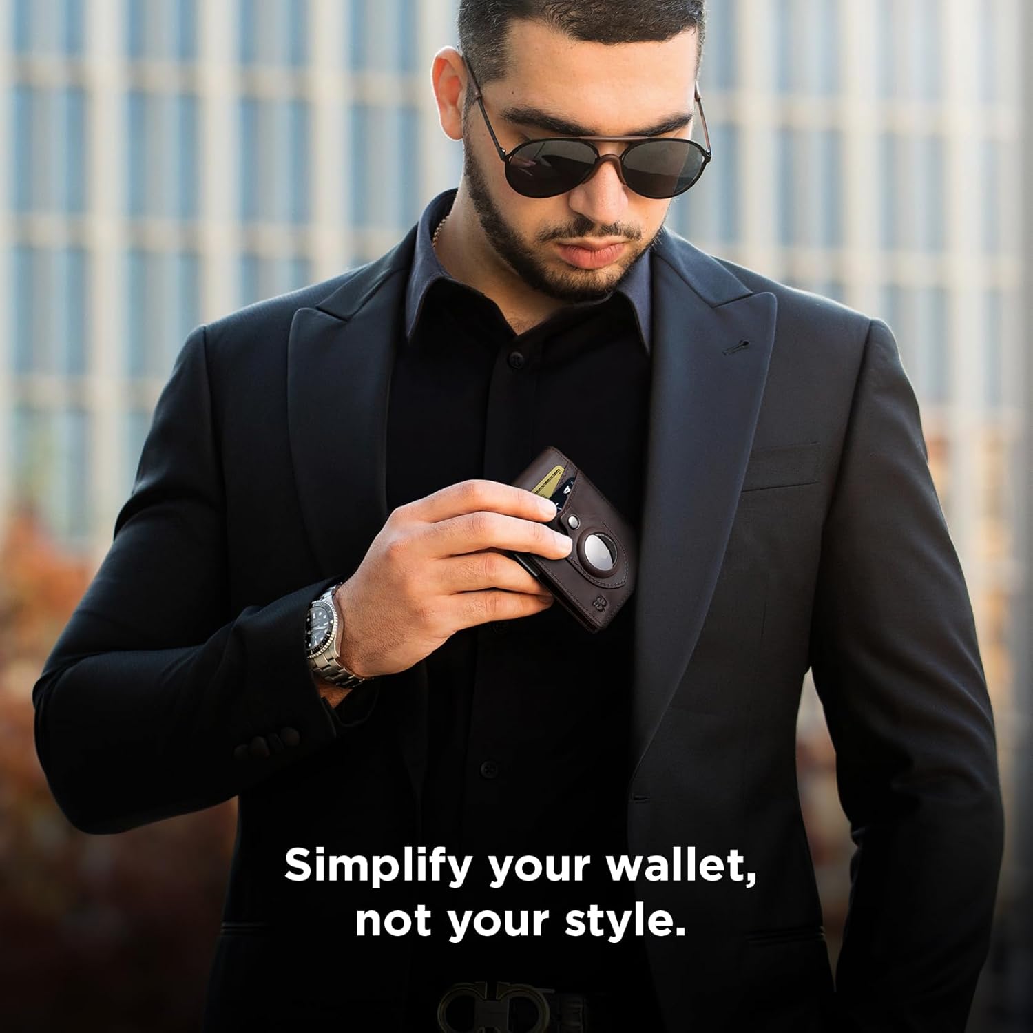 SERMAN BRANDS Money Clip Wallet - Mens Wallets slim Front Pocket RFID 