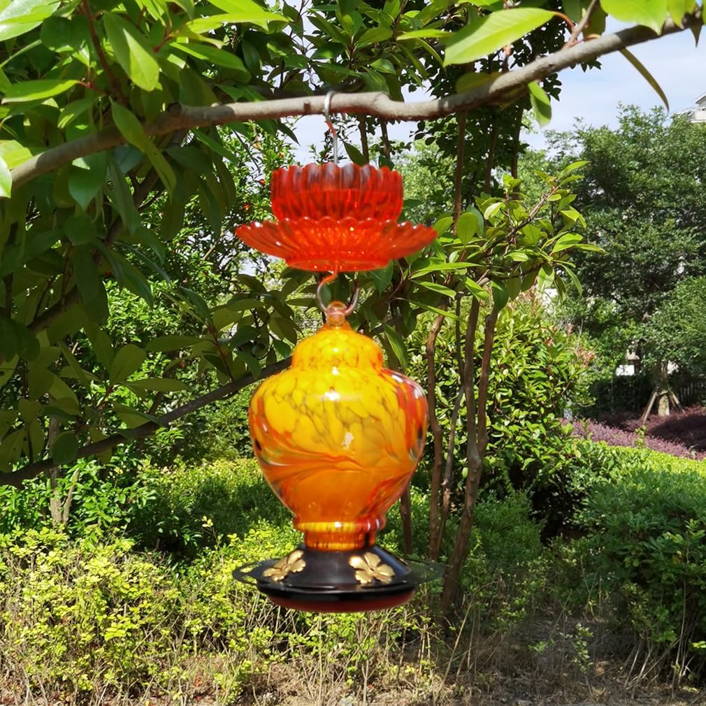 Ant Moat for Hummingbird Feeder - Freestyle 9 OZ Extra Large Capacity Insect Guard - Red Daisy Bowl & Dish