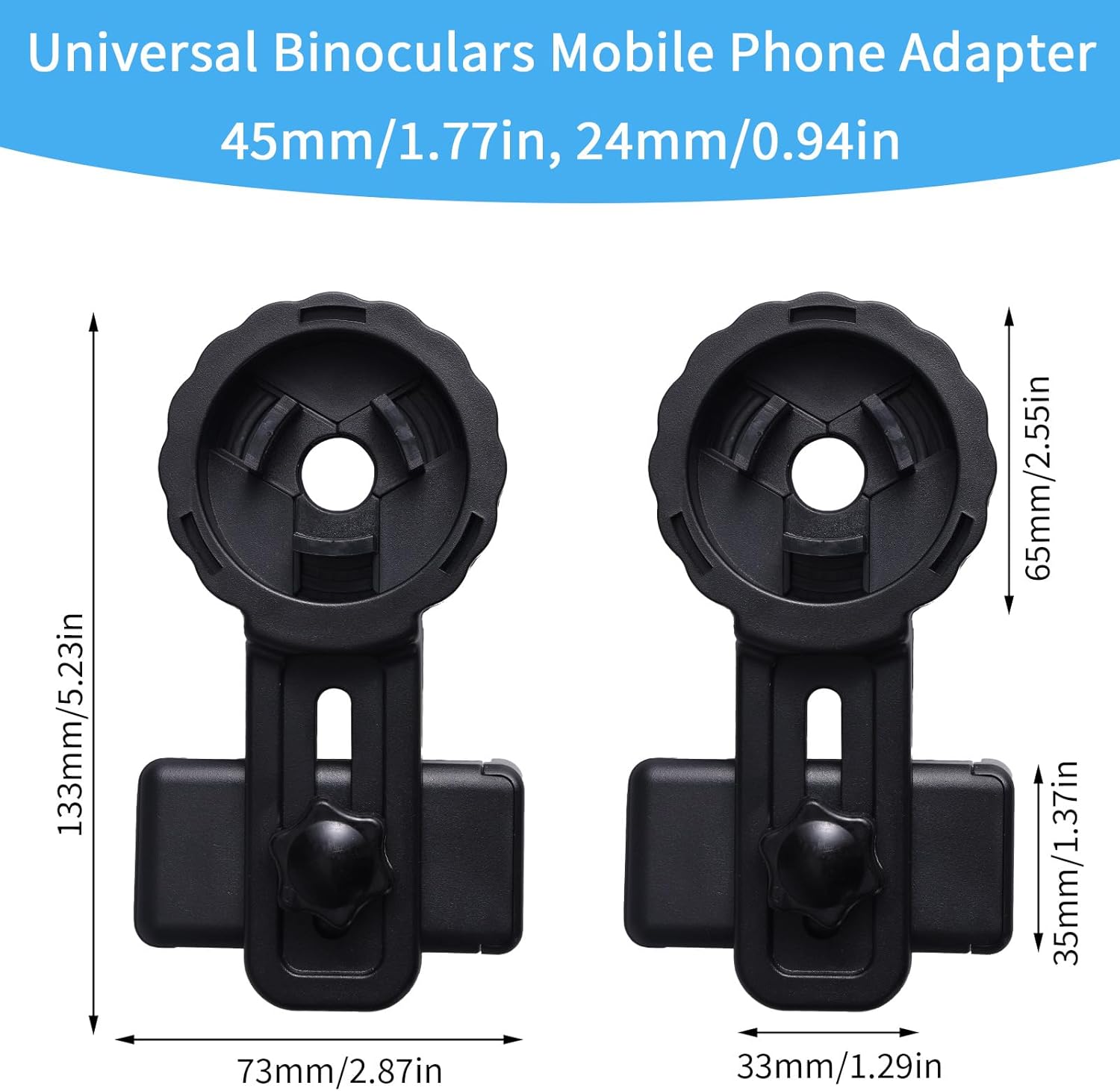 Universal Binocular Phone Adapter, 360°Rotatable Telescope Microscope 