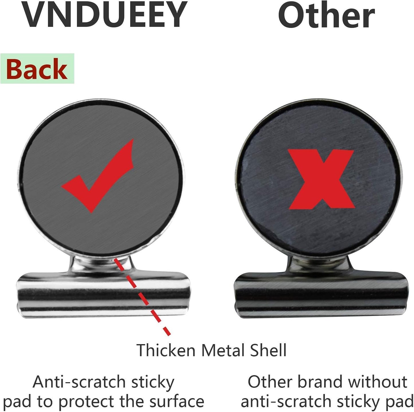VNDUEEY 20 Pack Fridge Magnets Refrigerator Magnets, Strong Magnetic Clips Heavy Duty, Magnet Clips for Whiteboard, Magnets for Fridge Locker Office Accessories, Classroom Teacher Supplies