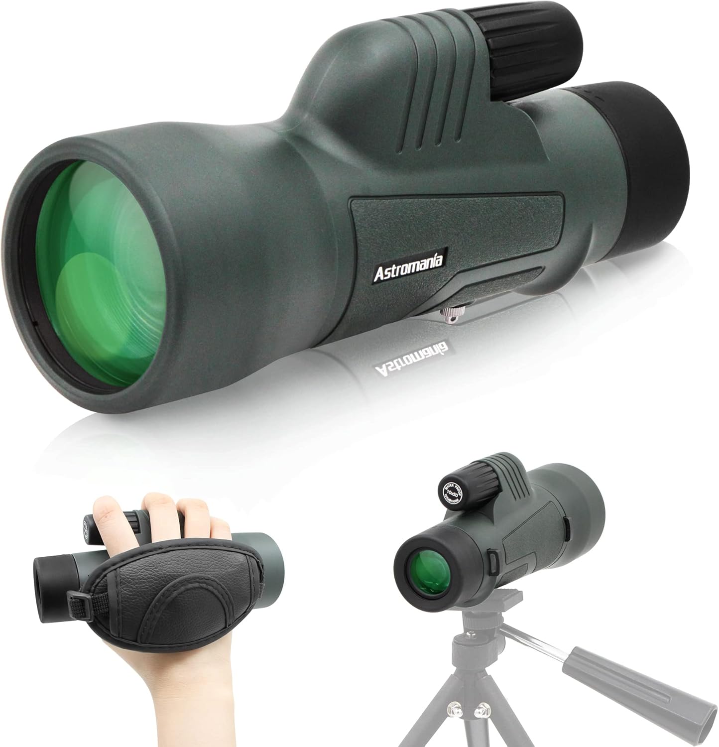 Astromania 10X50 BAK4 High Power Prism Monoculars, Waterproof, Compact Handheld Monoscope for Bird Watching, Sporting Events, Traveling Gifts for Men