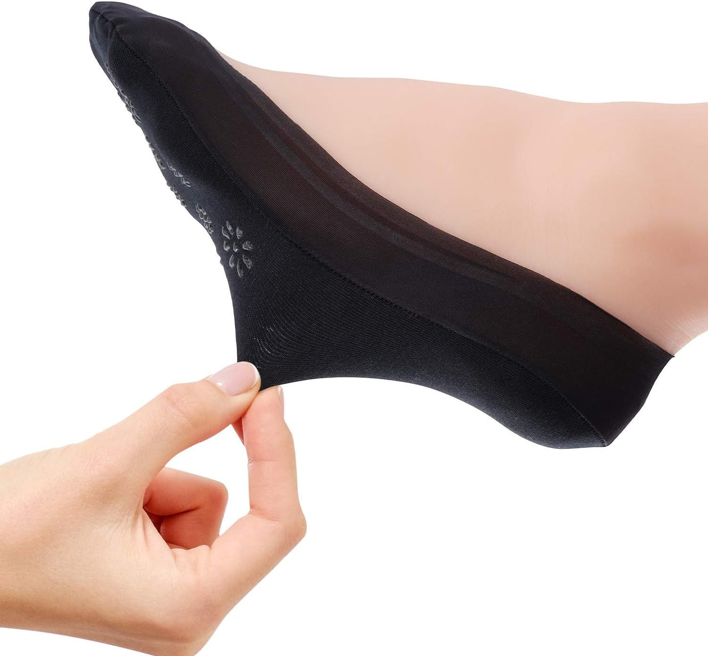 3-9 Pairs No Show Socks Women Nylon Ultra Low Cut Non-Slip Thin Liner 