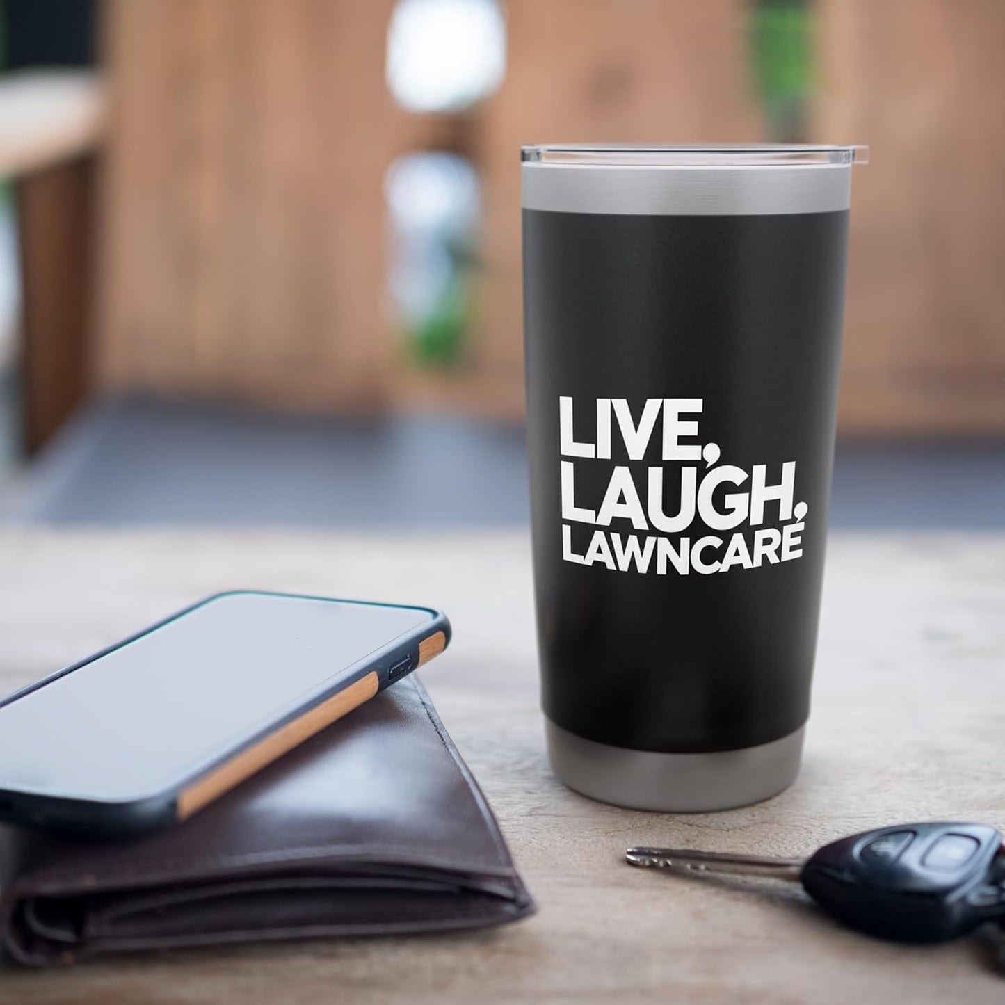 Live Laugh Lawncare - Funny Dad Lawn, Lawn Care, Lawnmower Stainless Steel Insulated Tumbler