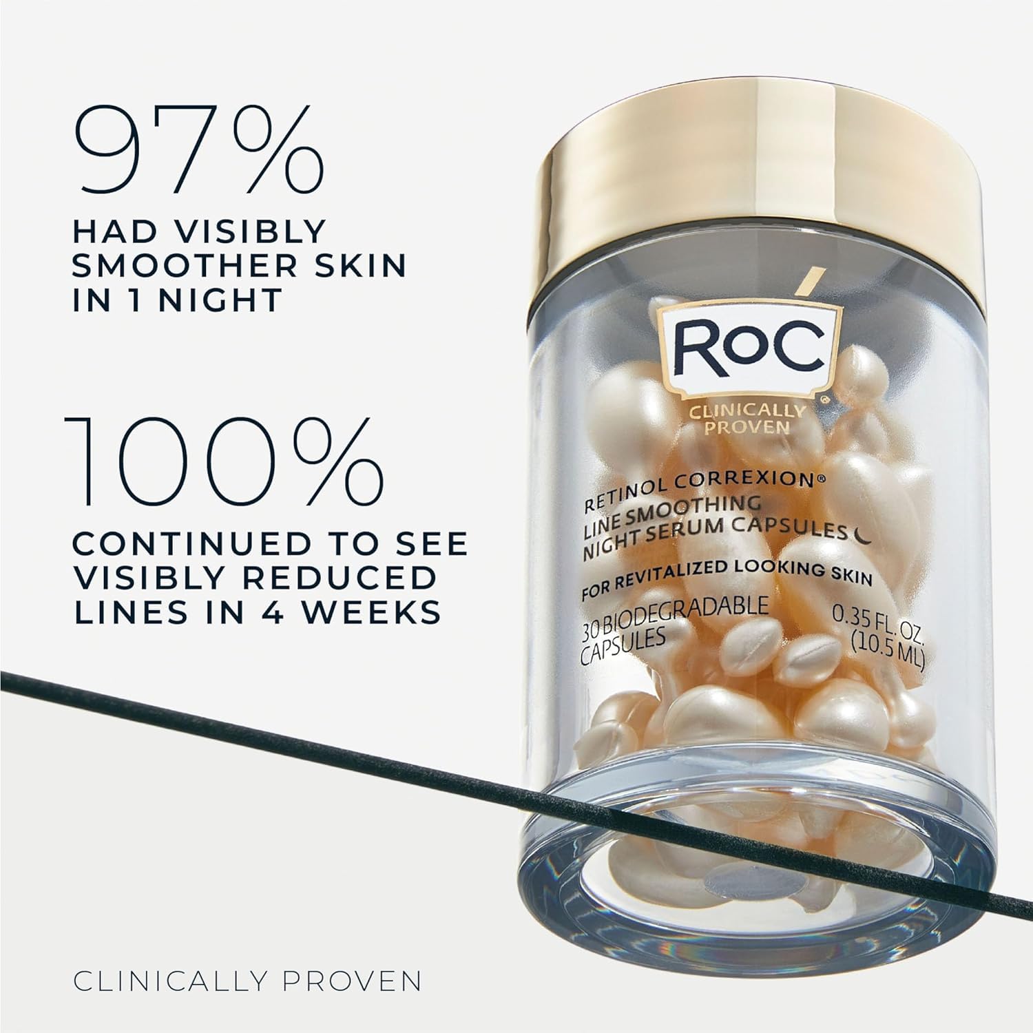 RoC Retinol Correxion Anti-Aging Wrinkle Night Serum, Retinol Serum fo