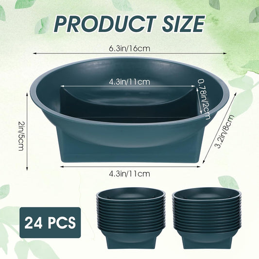24 Pcs Floral Supplies Green Design Bowls, Floral Foam Bowl for Flower Arrangements Florals Arrangements Supplies Containers Florist Decorative Bowl for Fresh Flower Holiday Wedding Party Decor