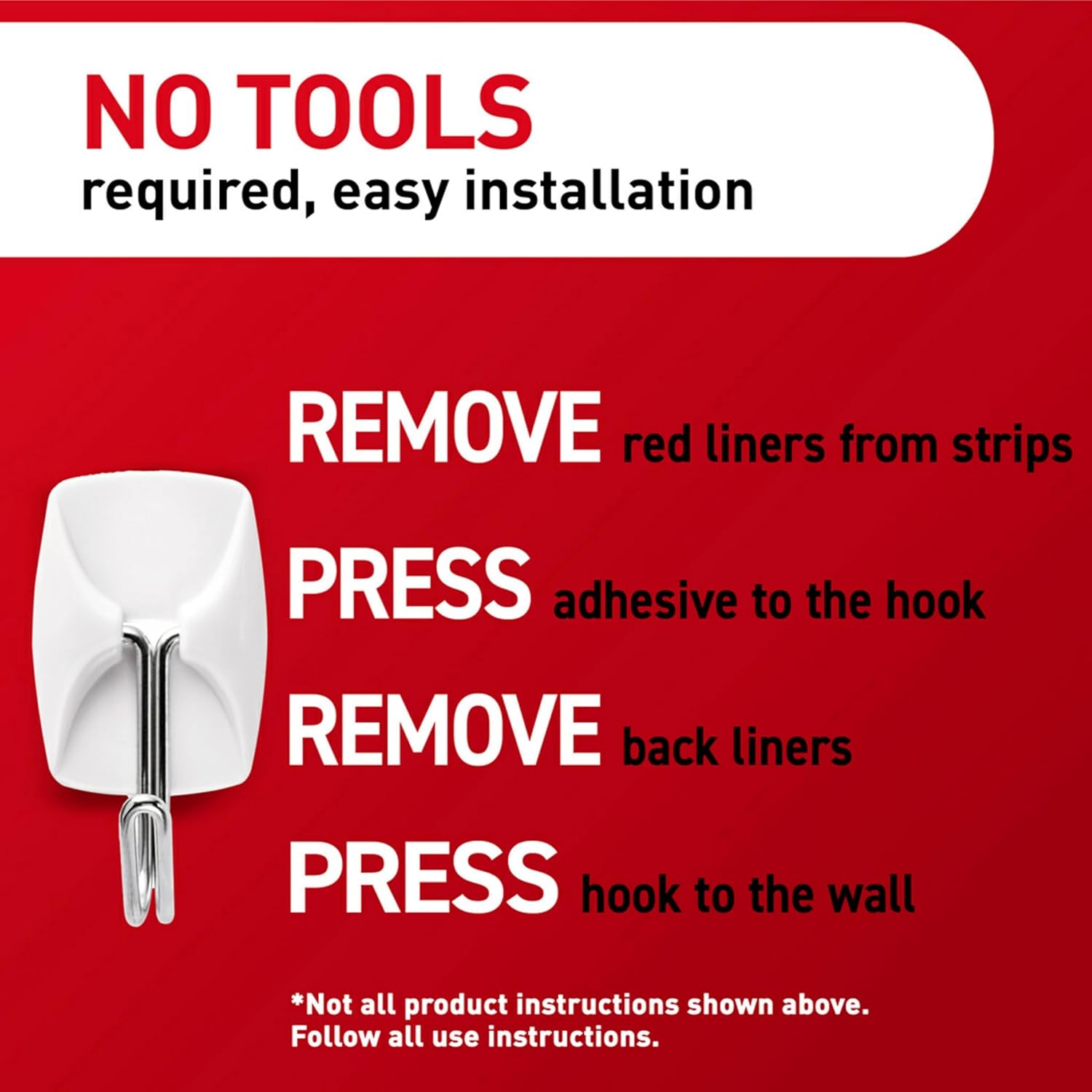 Command Small Wire Toggle Hooks, 16 Hooks and 24 Strips, Damage-Free H