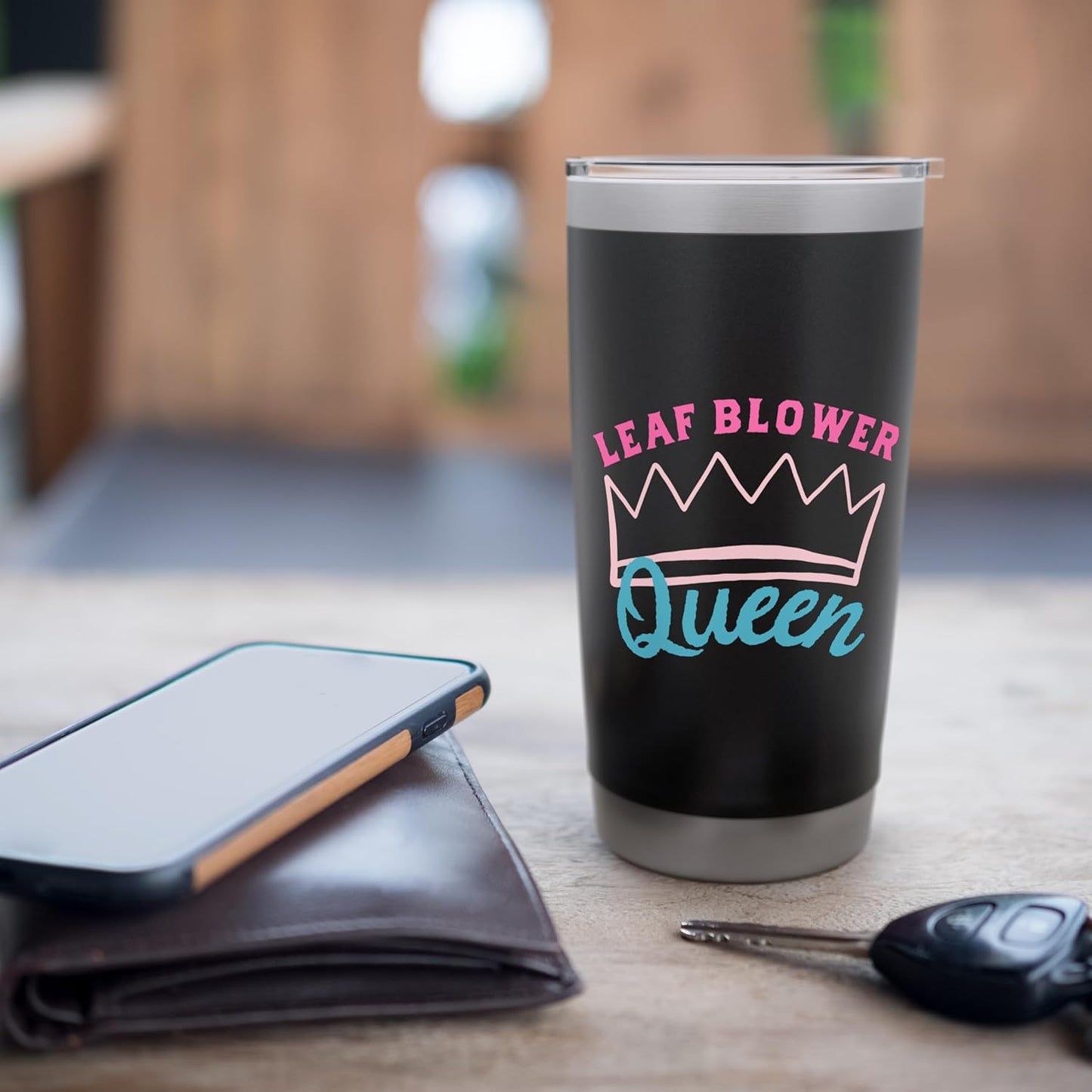 Leaf Blower Shirts For Women Leaves Queen Of Lawn Care Yard Stainless Steel Insulated Tumbler