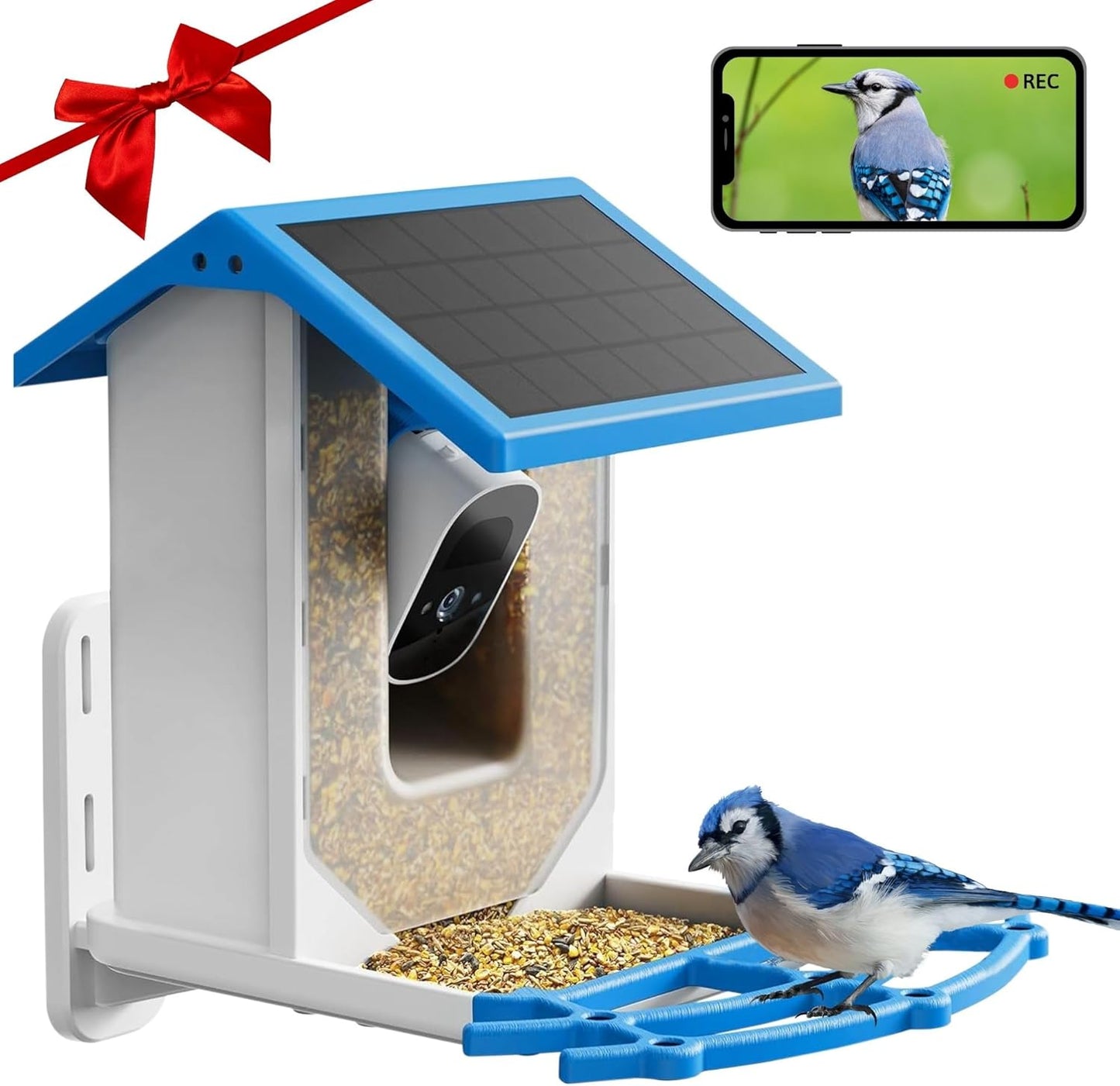 Smart Bird Feeder with Camera | HD Solar Powered Bird Feeder with Camera | Night Vision Camera with Motion Detection | WiFi Bird Cam is Perfect for Bird Lovers |