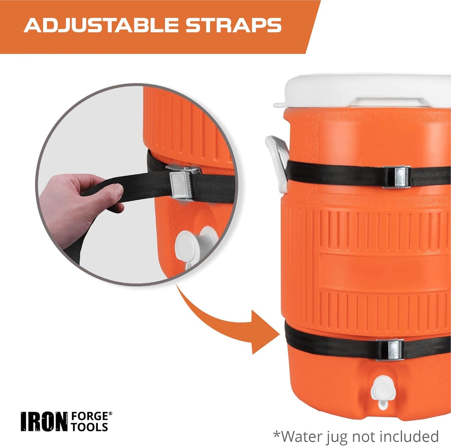 Iron Forge Tools 5 Gallon Bucket Holder, 5 Gallon Water Jug Storage Ra